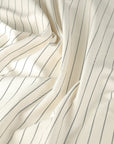 Cream Pinstriped Suiting Fabric 2762