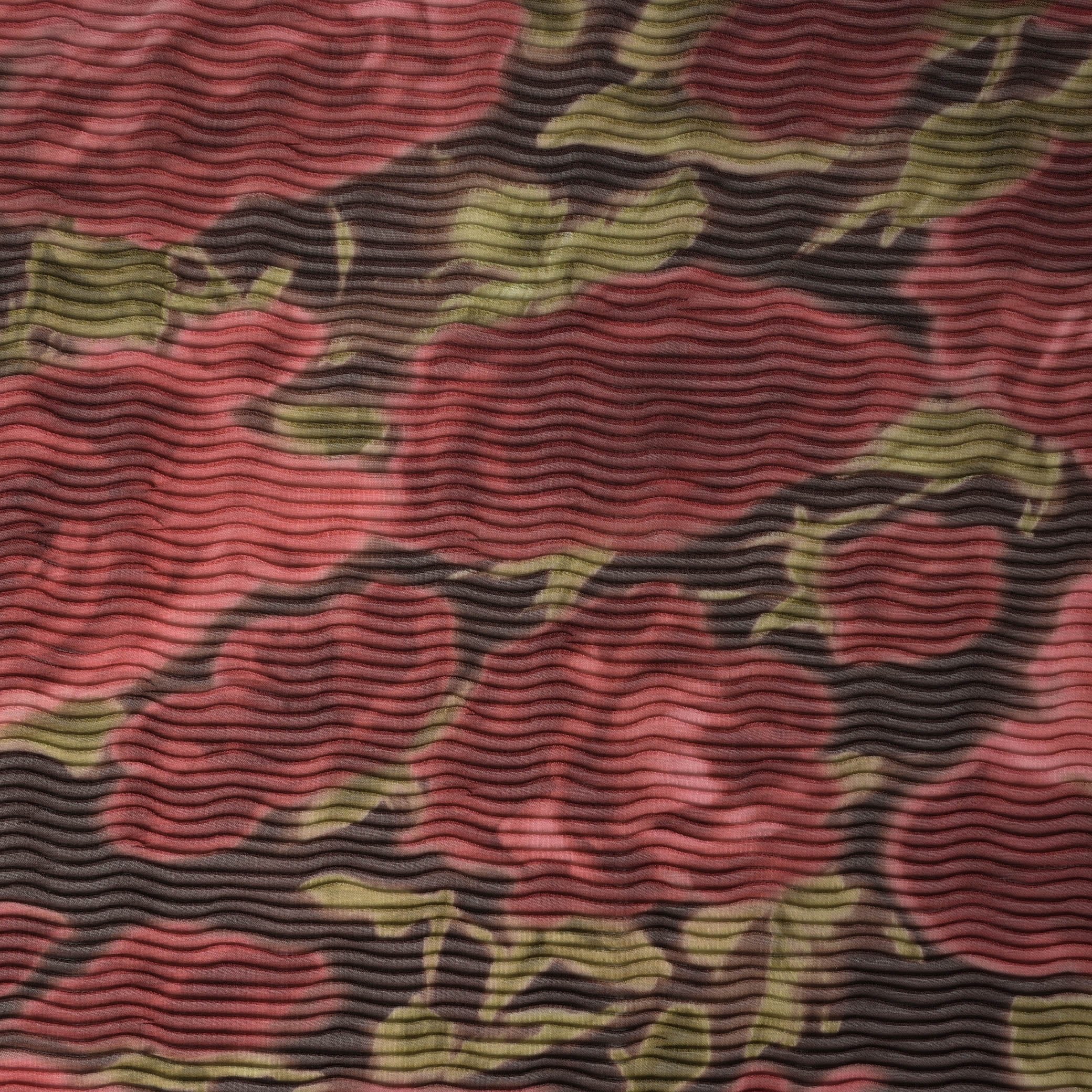 Floral Pleated Chiffon Fabric 96682