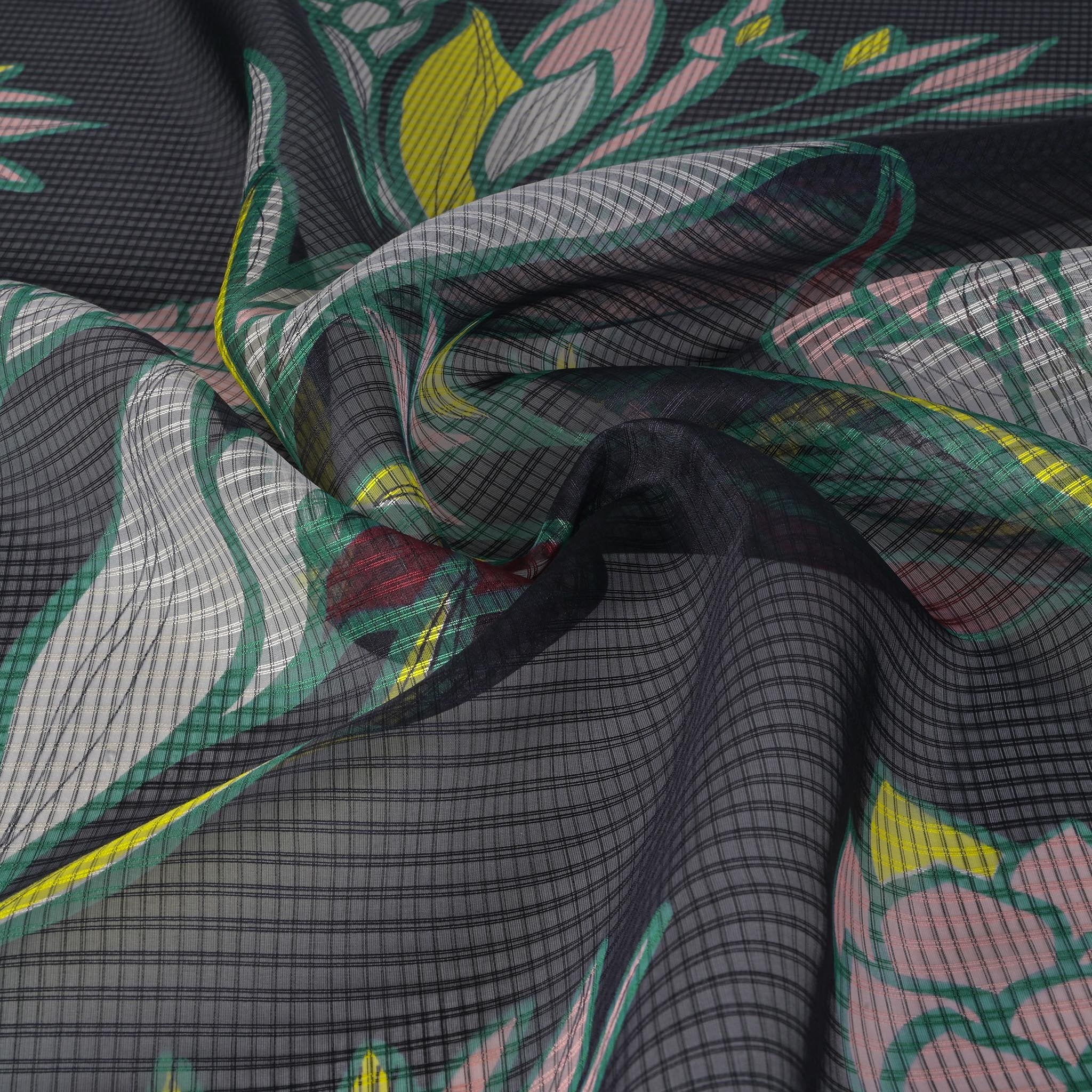 Floral Silk Blouse Weight Fabric 2923