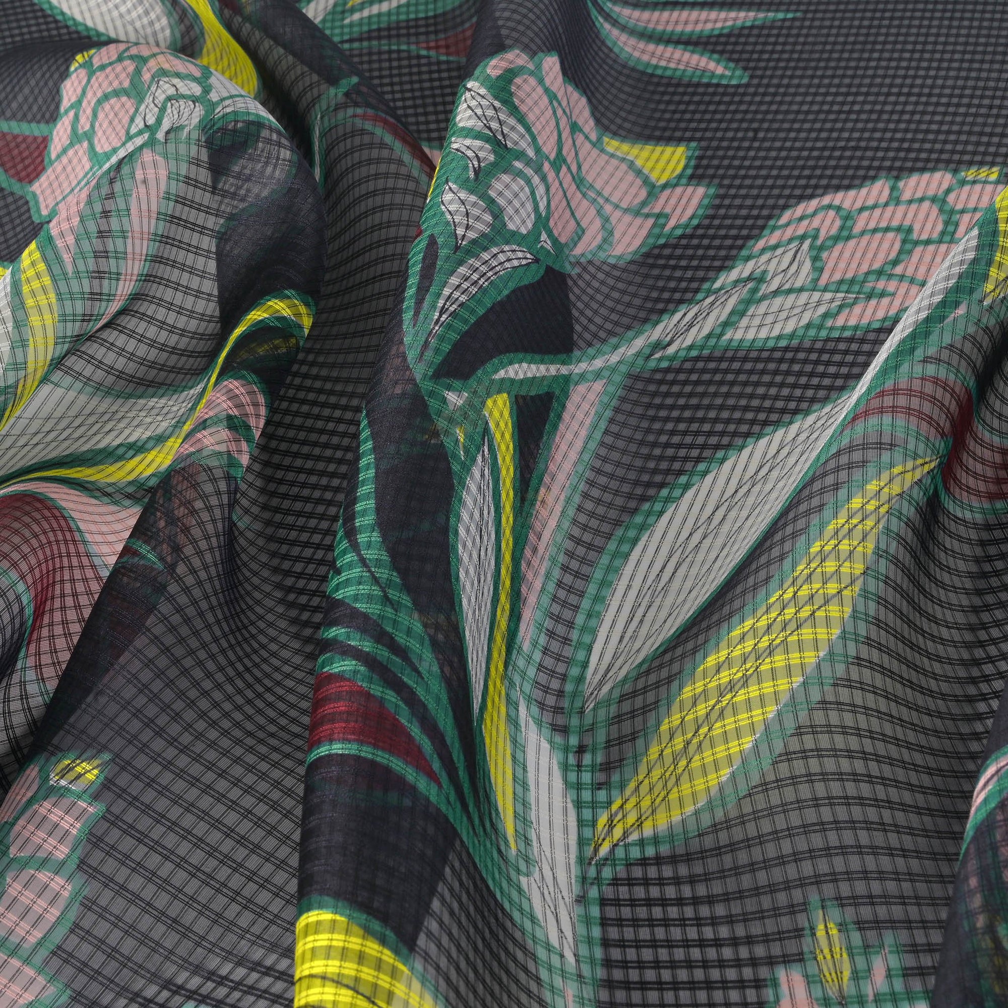 Floral Silk Blouse Weight Fabric 2923