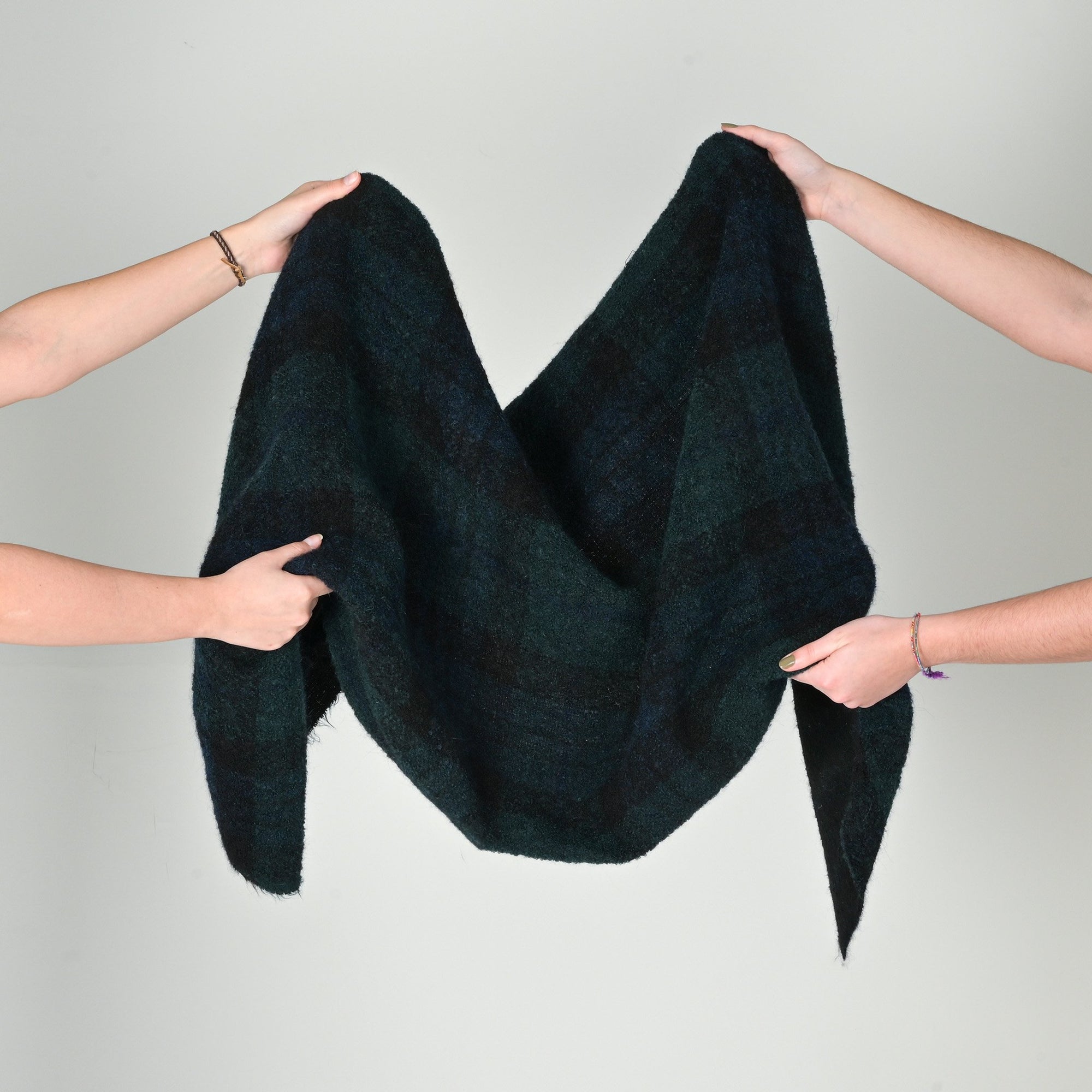 Green Bouclé Coating Fabric 11090