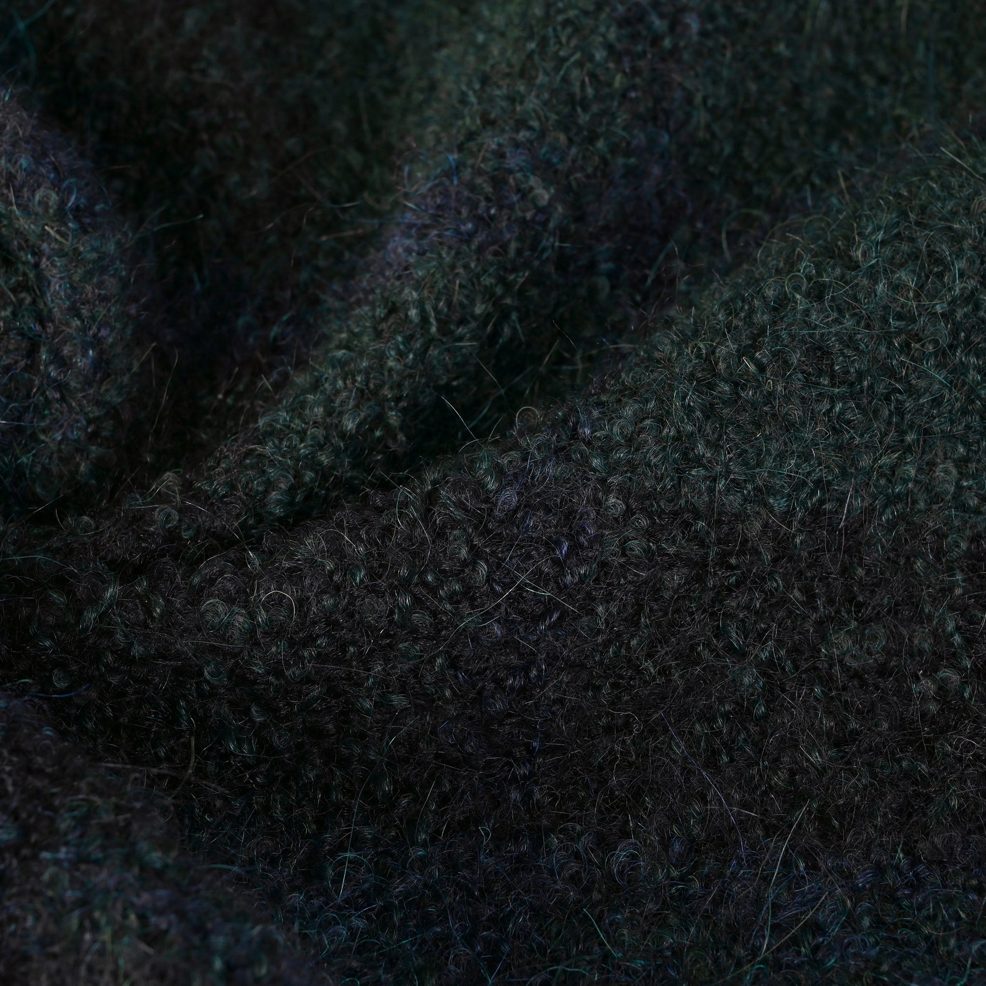 Green Bouclé Coating Fabric 11090