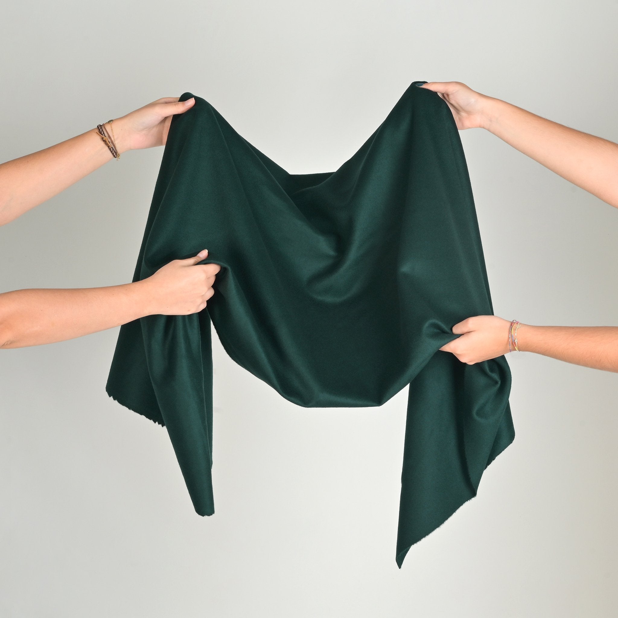 Green Cashmere Coating Fabric 96259