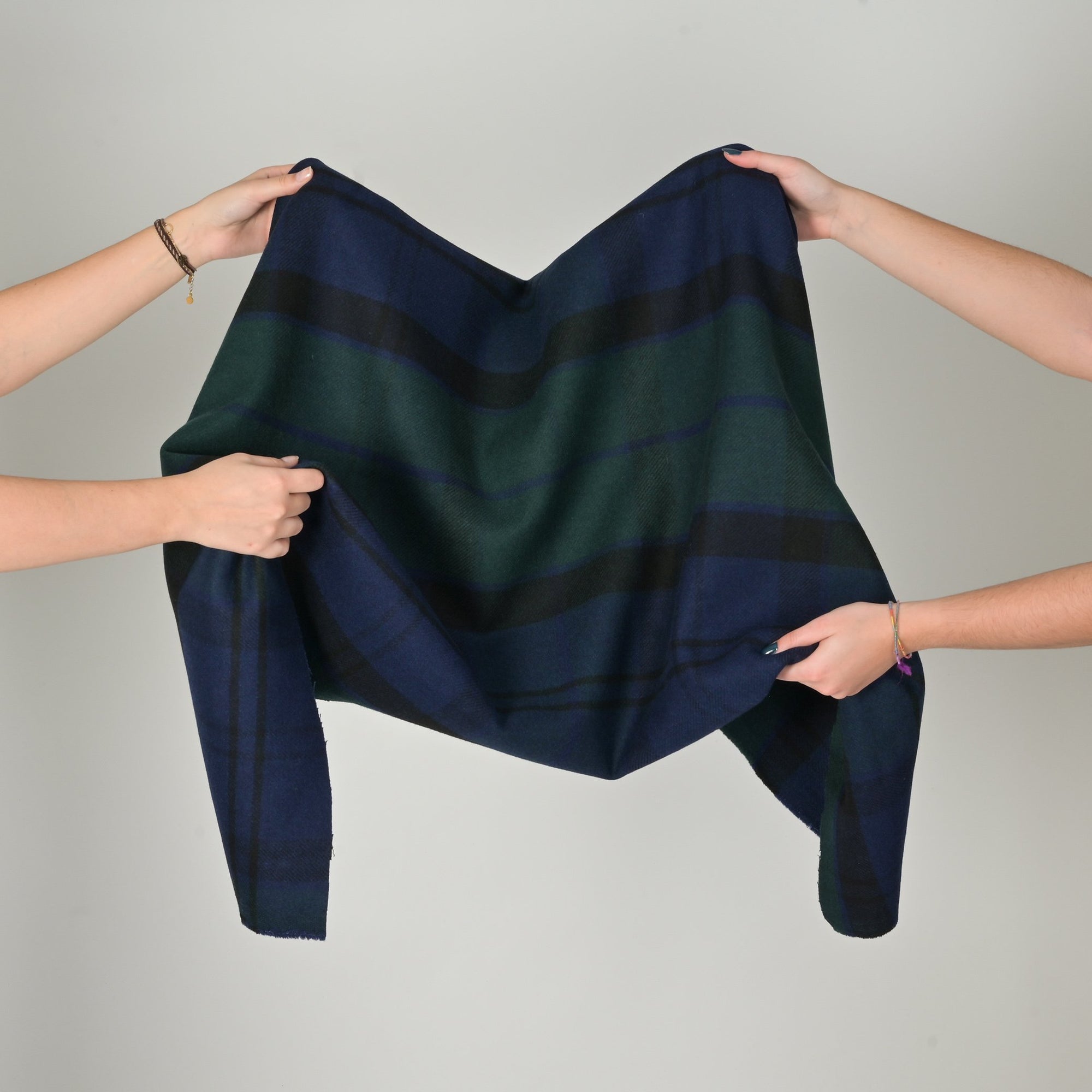 Green Check Coating Fabric 9058