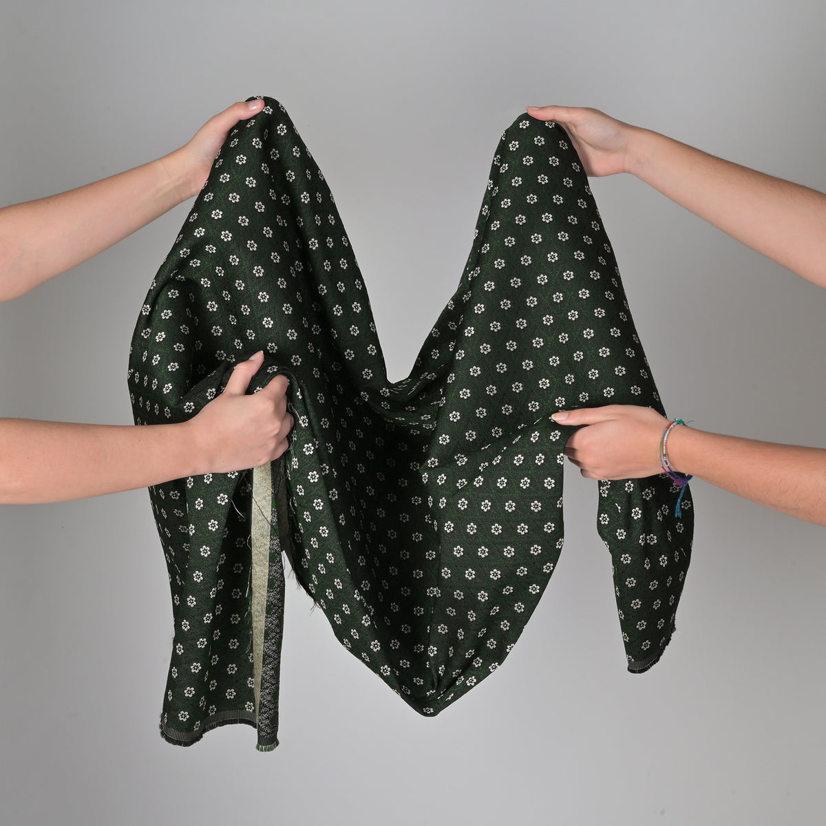Green Floral Jacquard 3829