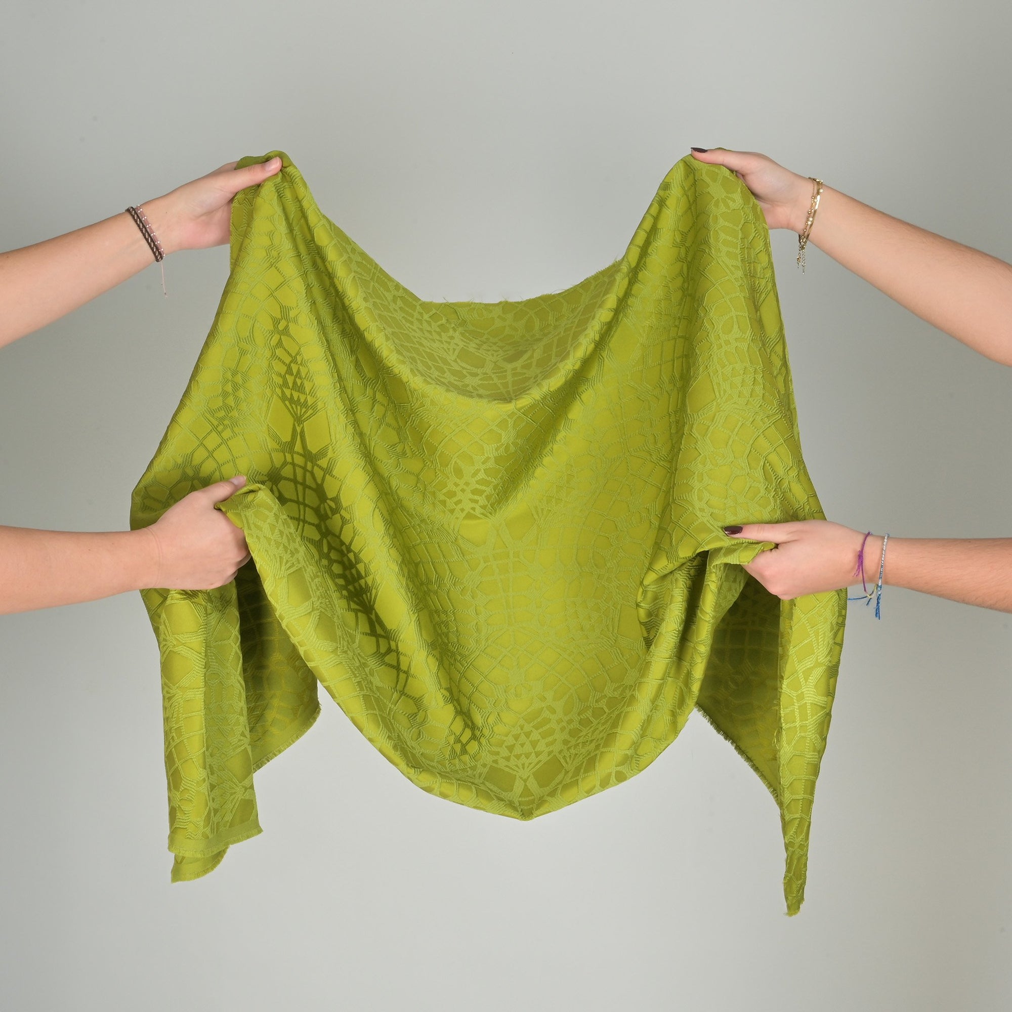 Green Jacquard Fabric 74993