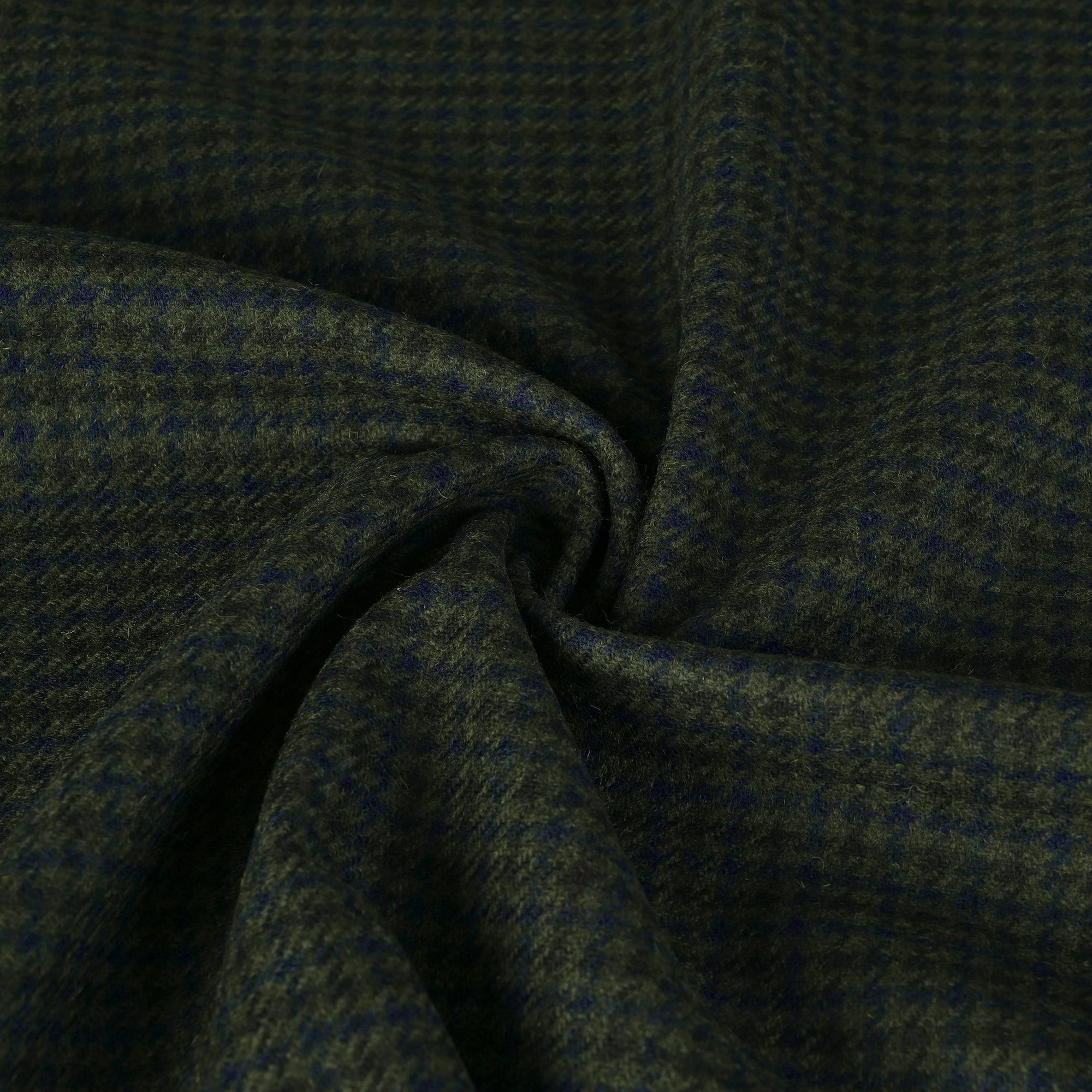 Green Pied-de-Poule Flannel Fabric 9086