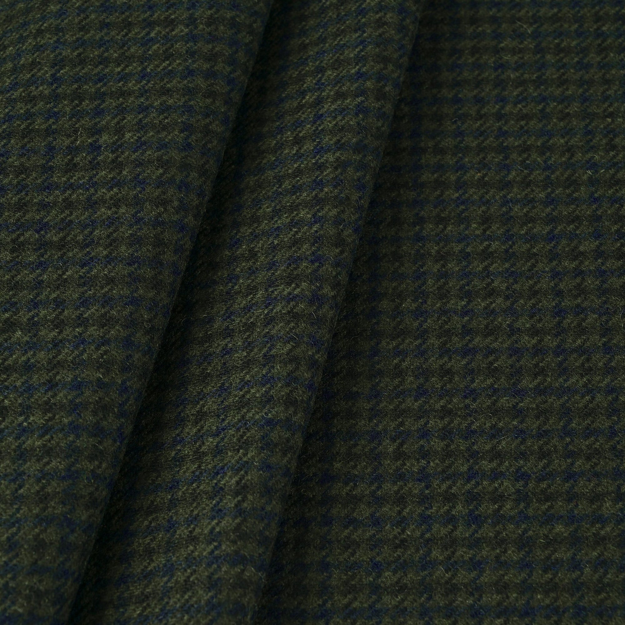 Green Pied-de-Poule Flannel Fabric 9086