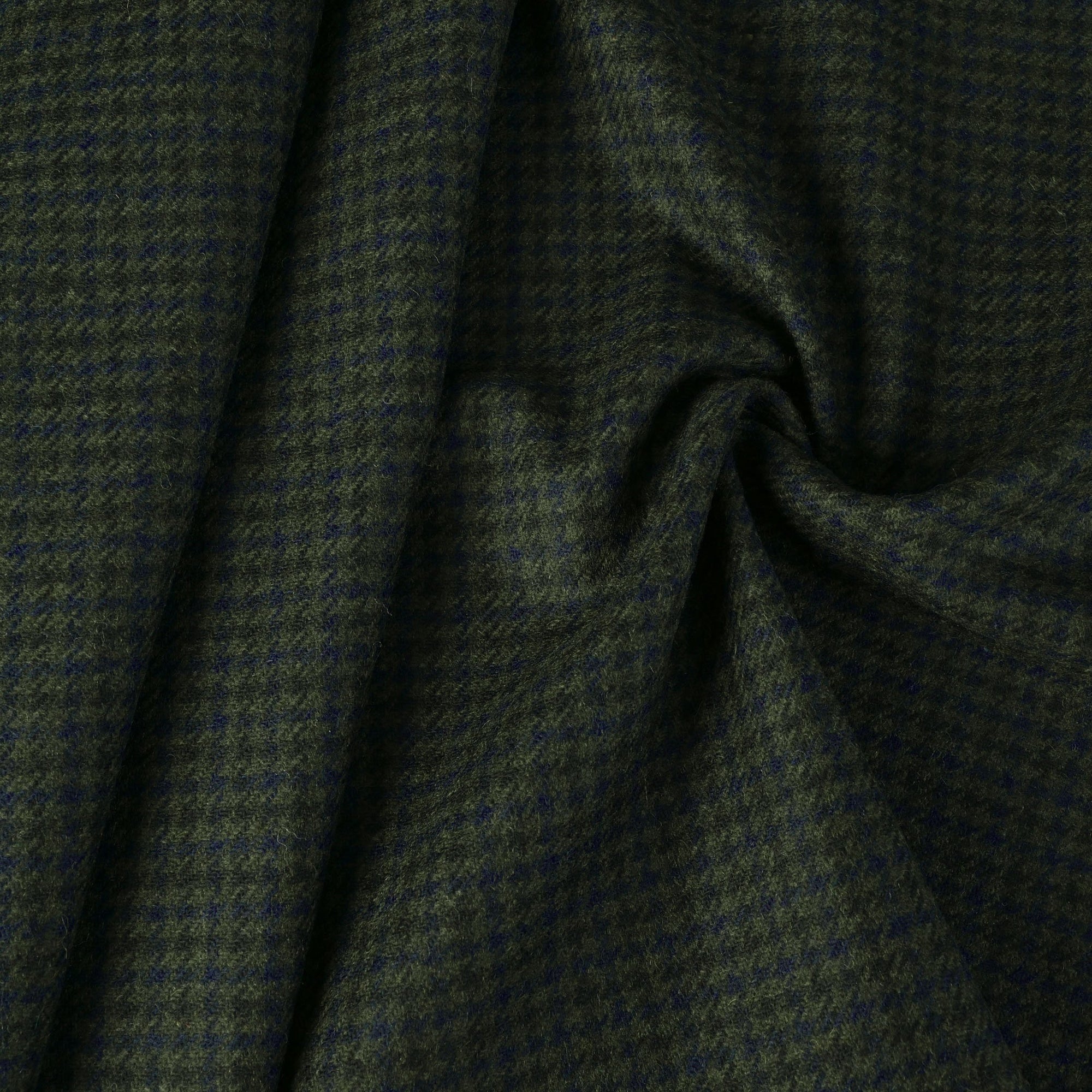 Green Pied-de-Poule Flannel Fabric 9086