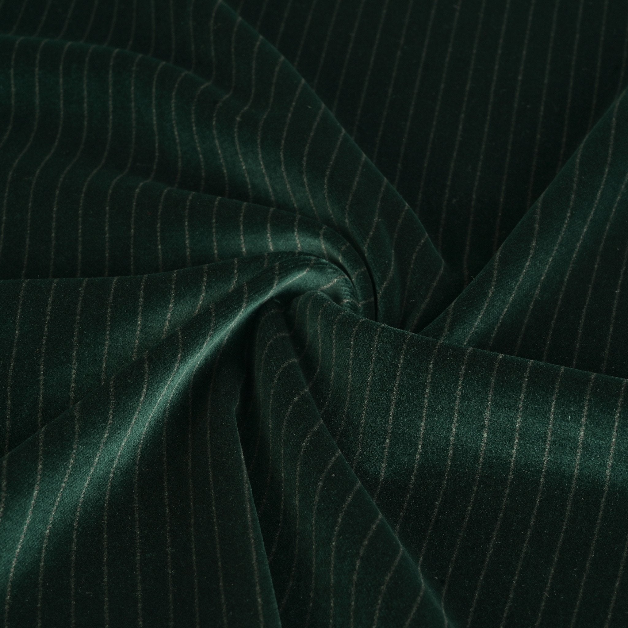 Green Stripped Velvet Fabric 4898