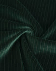 Green Stripped Velvet Fabric 4898