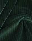 Green Stripped Velvet Fabric 4898