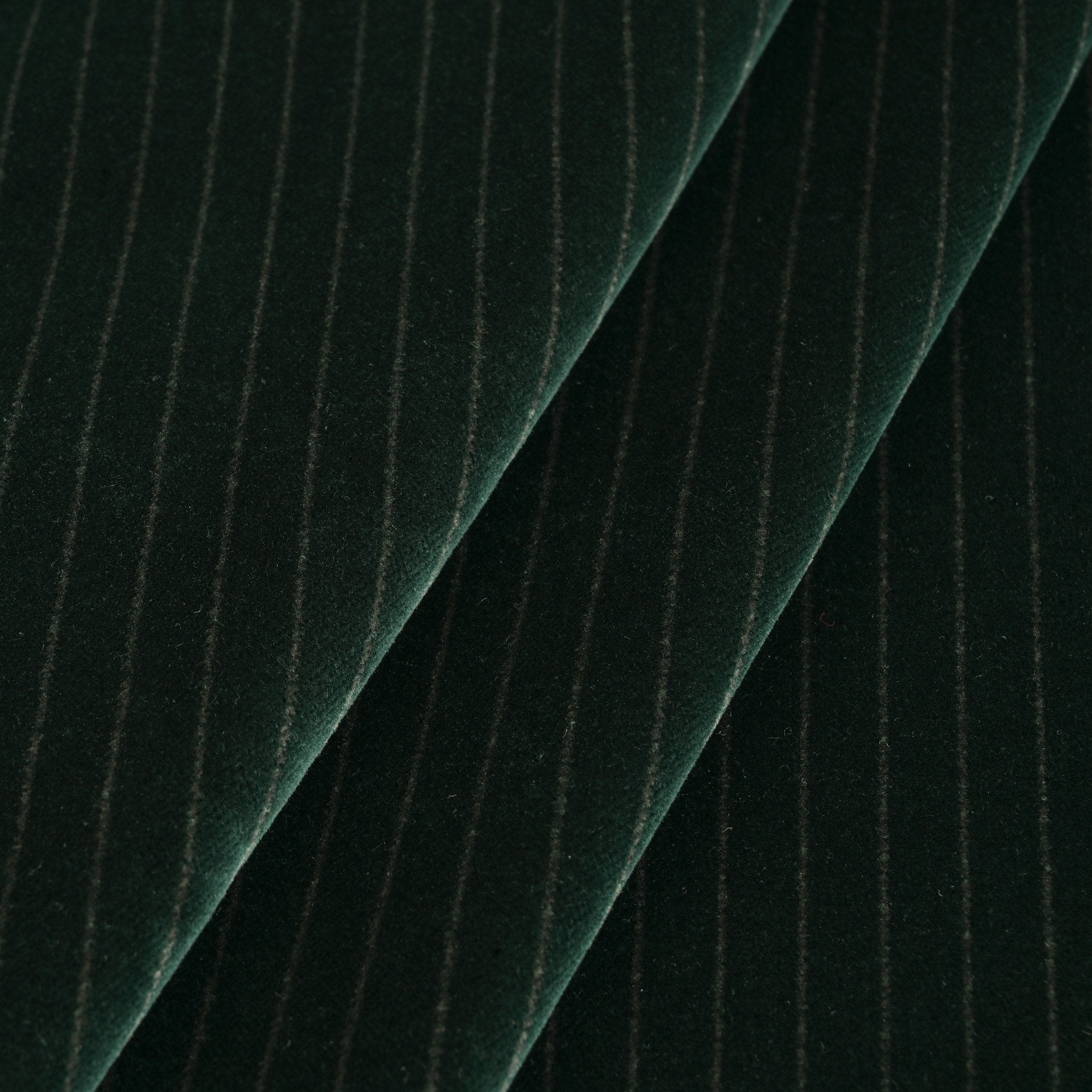 Green Stripped Velvet Fabric 4898