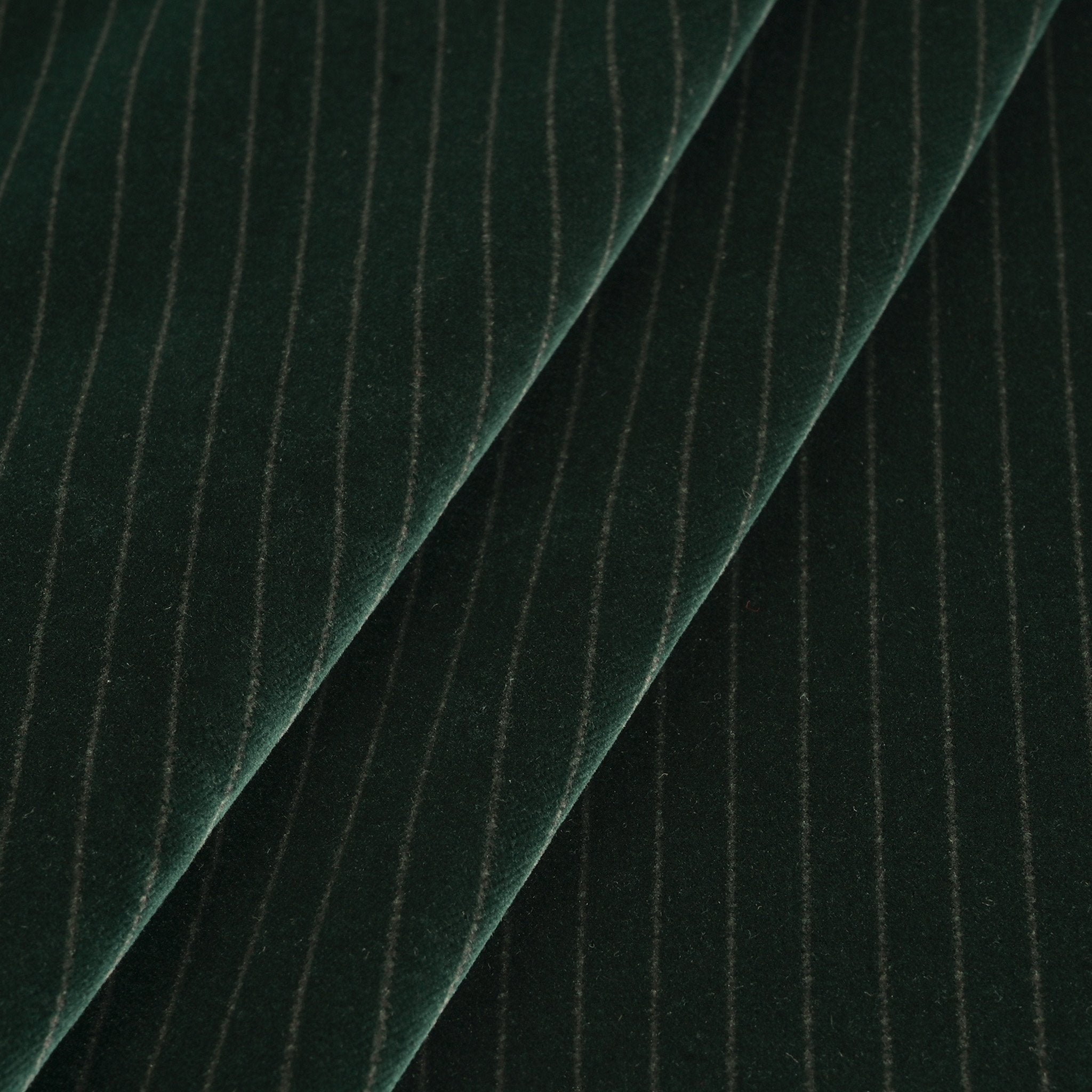 Green Stripped Velvet Fabric 4898