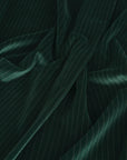 Green Stripped Velvet Fabric 4898