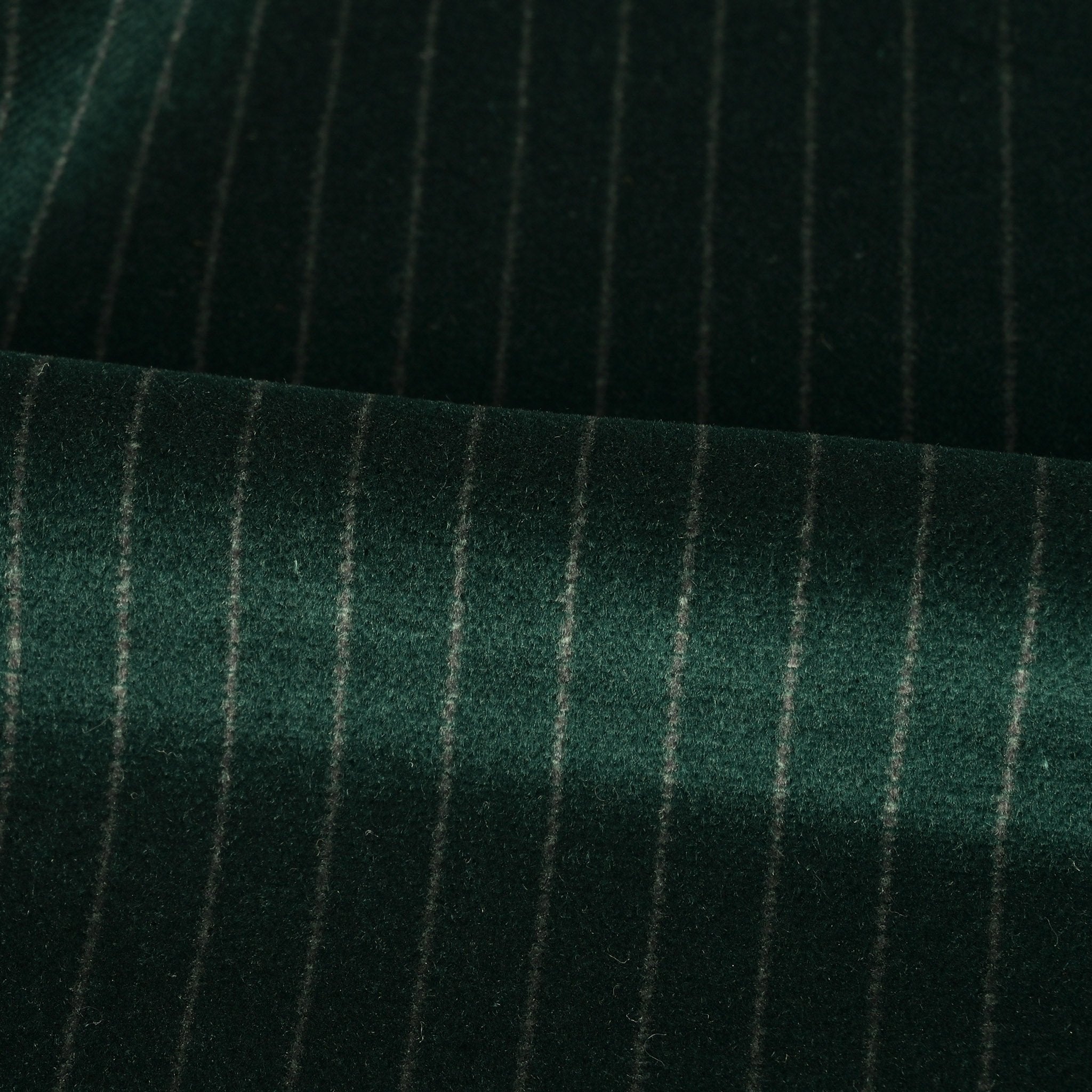 Green Stripped Velvet Fabric 4898