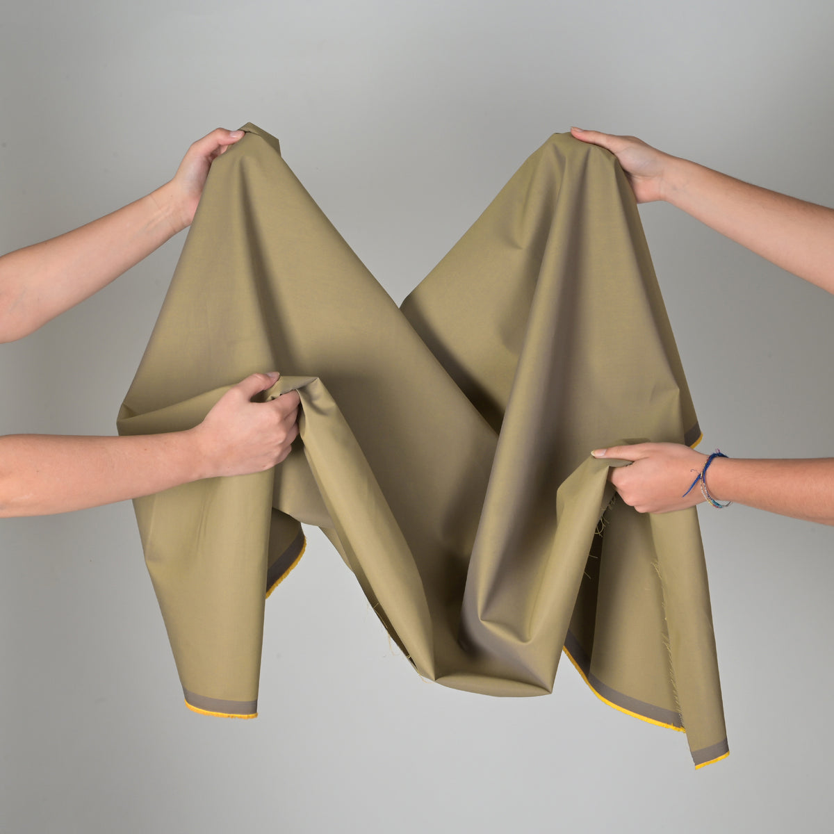 Green Trench Cotton Fabric 3722