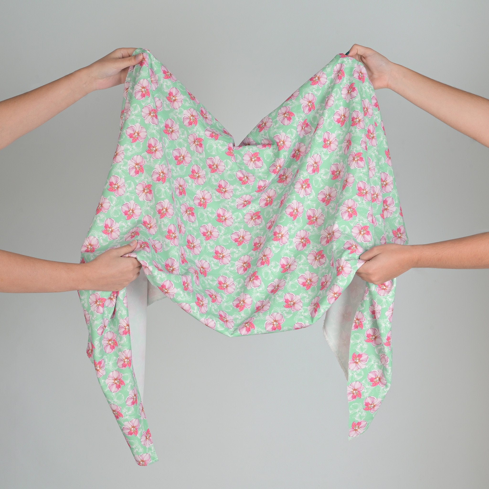 Green and Pink Floral Jersey 6064