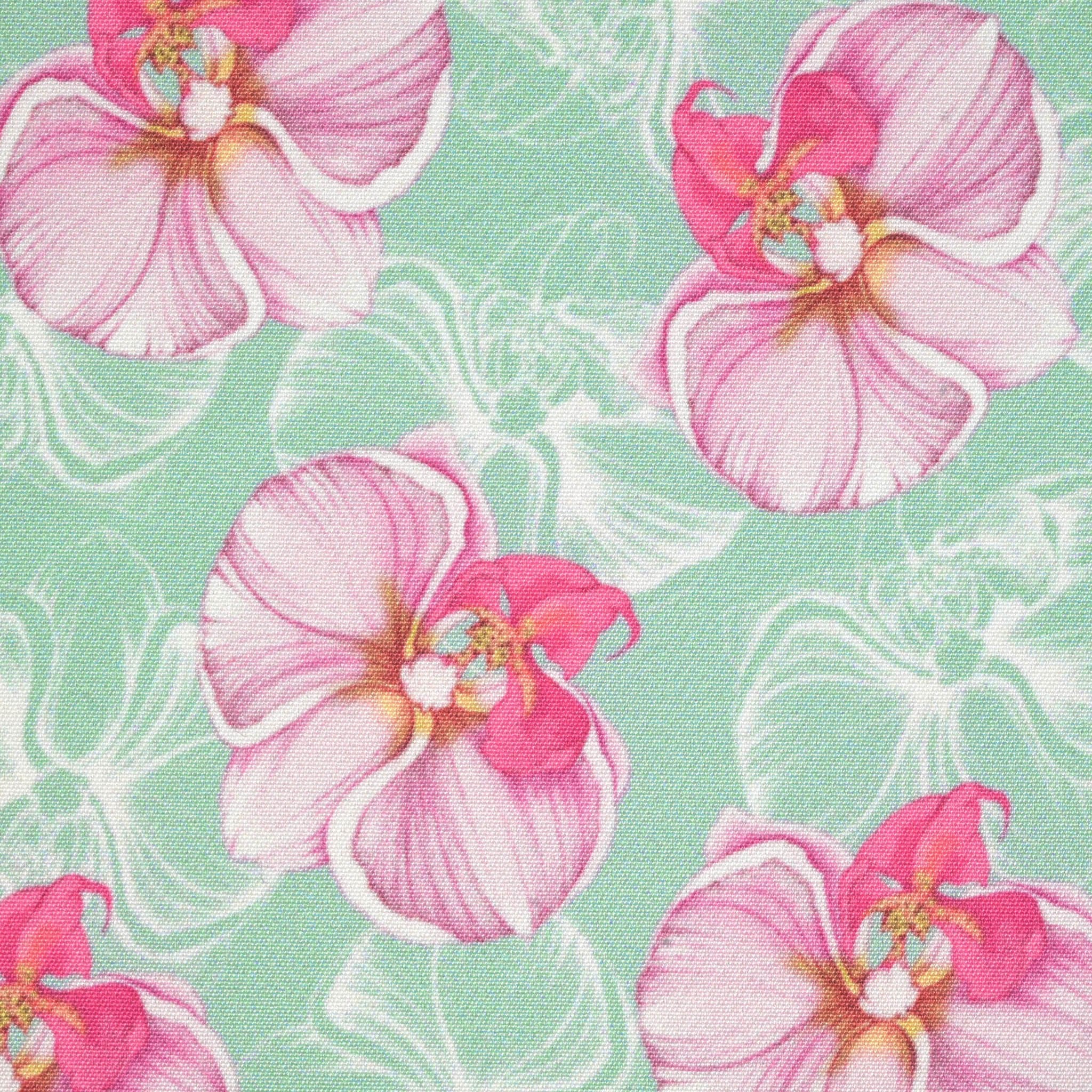 Green and Pink Floral Jersey 6064