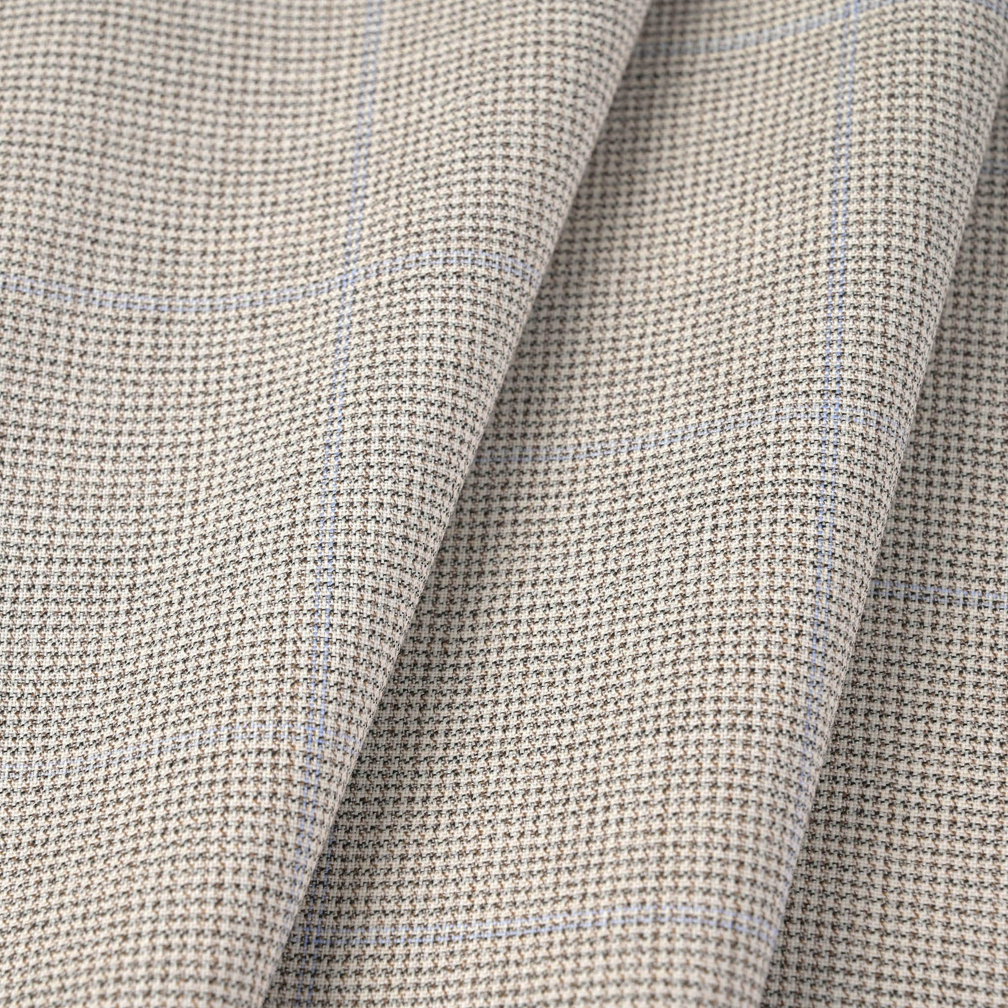 Grey Check Suiting Fabric 11081