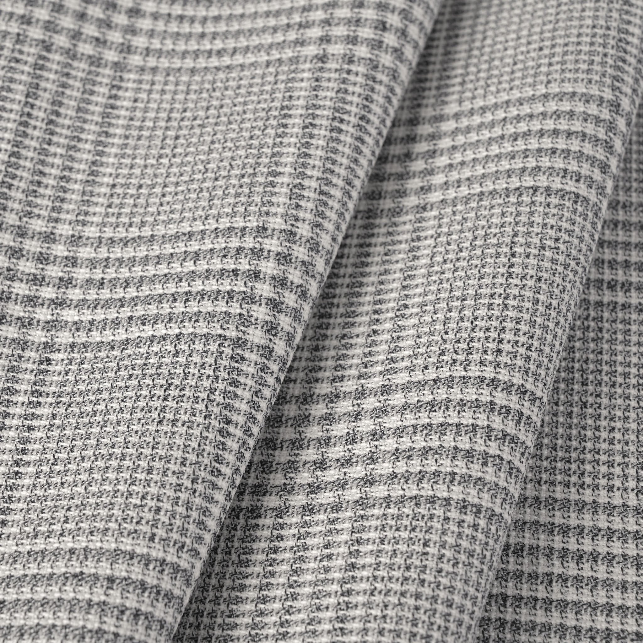 Grey Check Suiting Fabric 12047