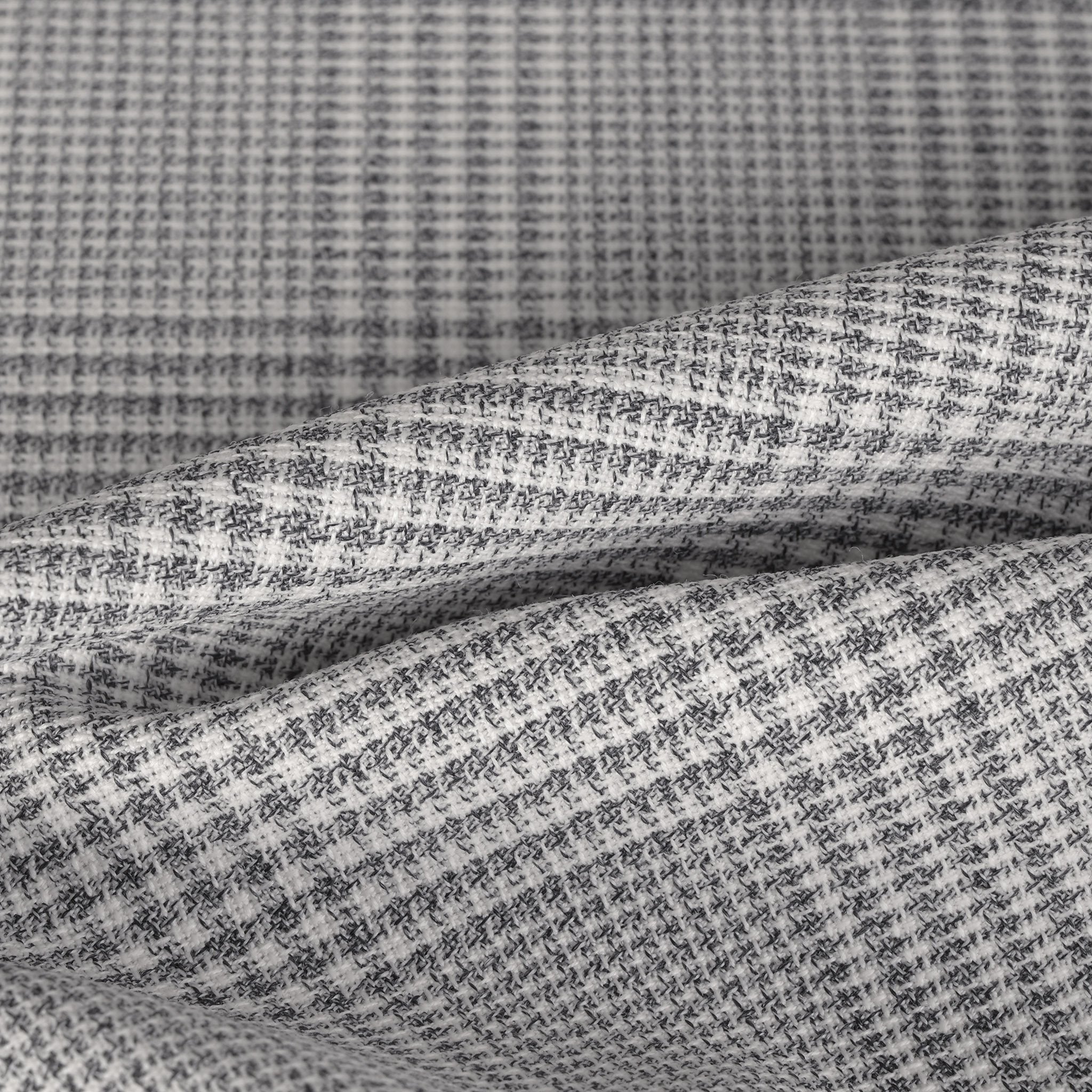 Grey Check Suiting Fabric 12047