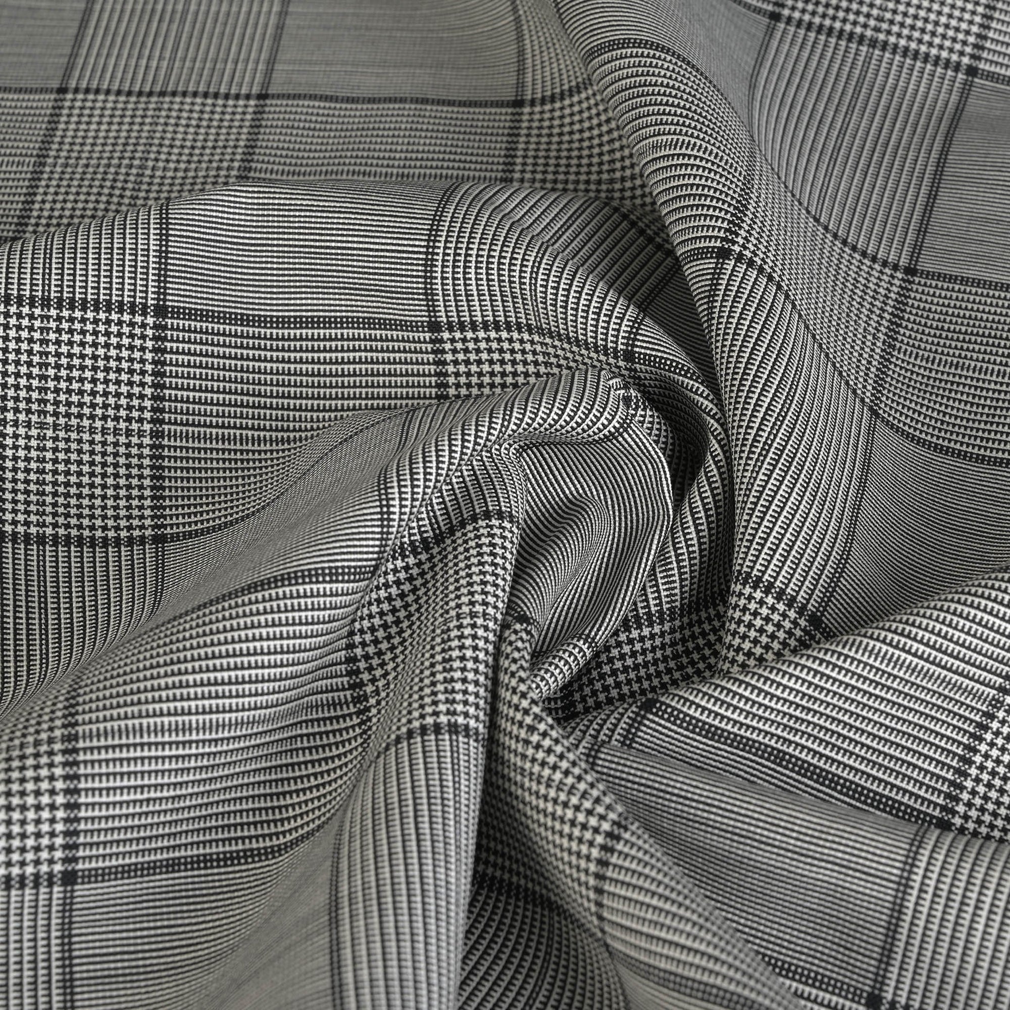 Grey Check Suiting Fabric 5409