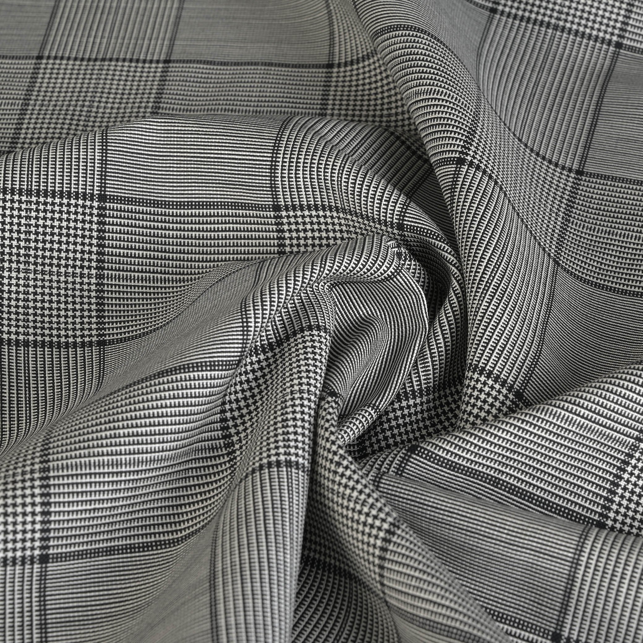 Grey Check Suiting Fabric 5409