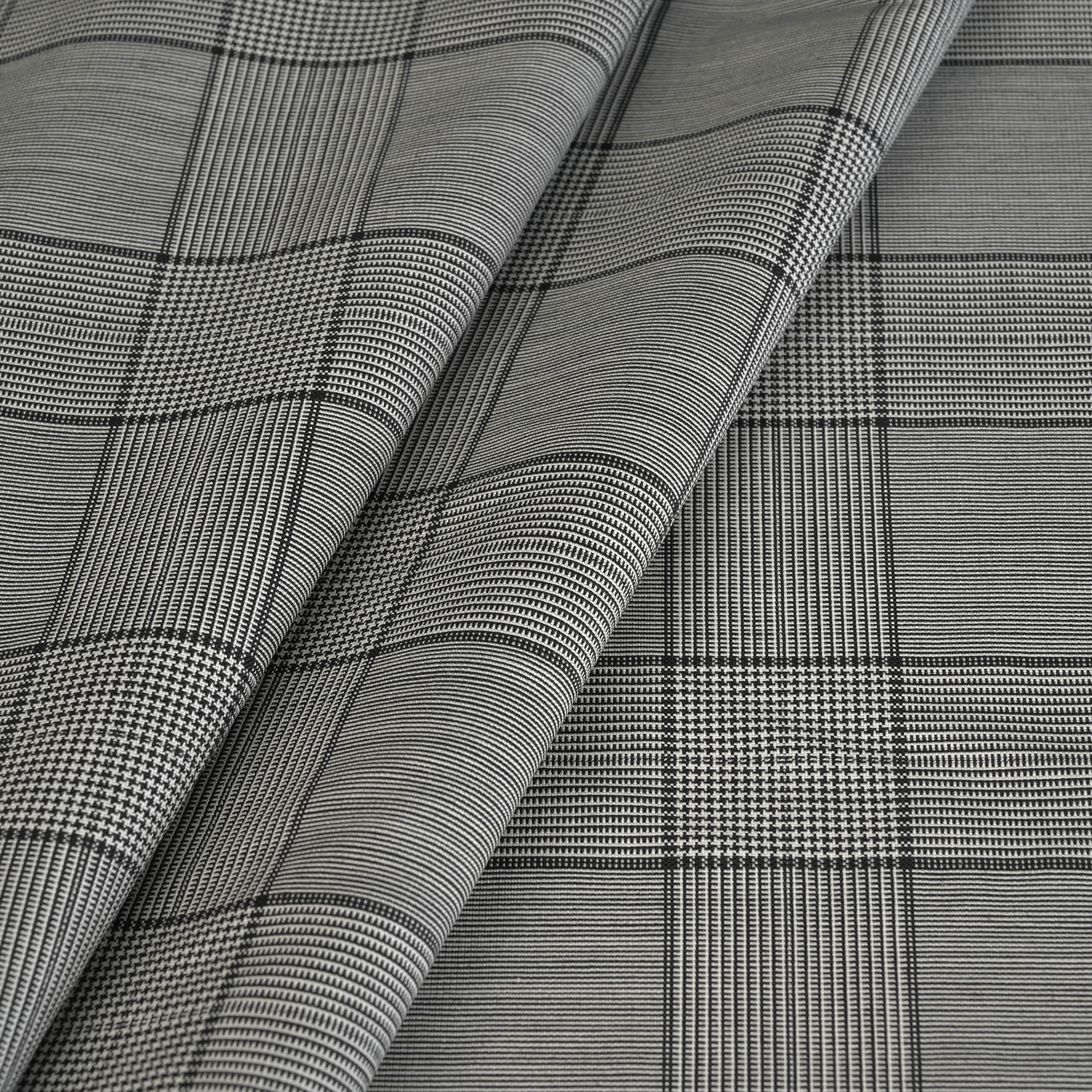 Grey Check Suiting Fabric 5409