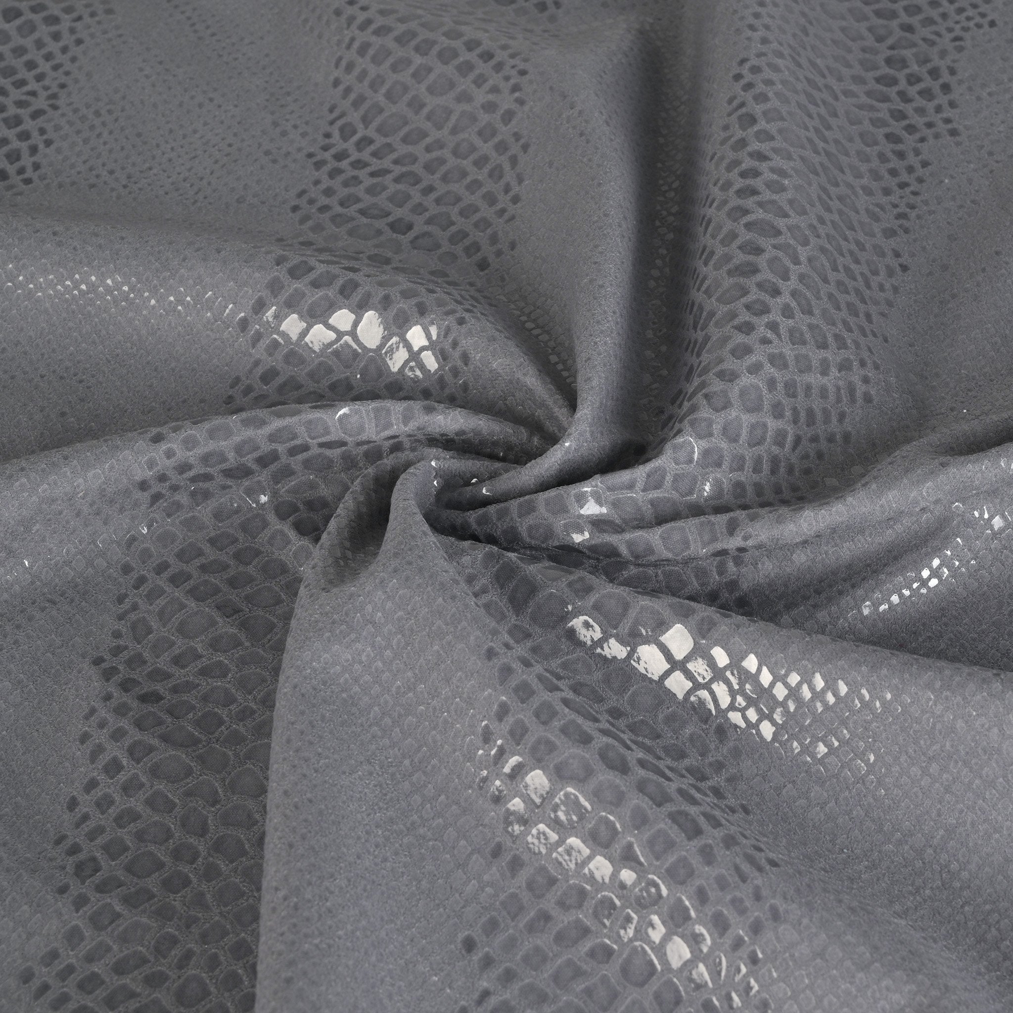 Grey Embossed Snake Fabric 4950