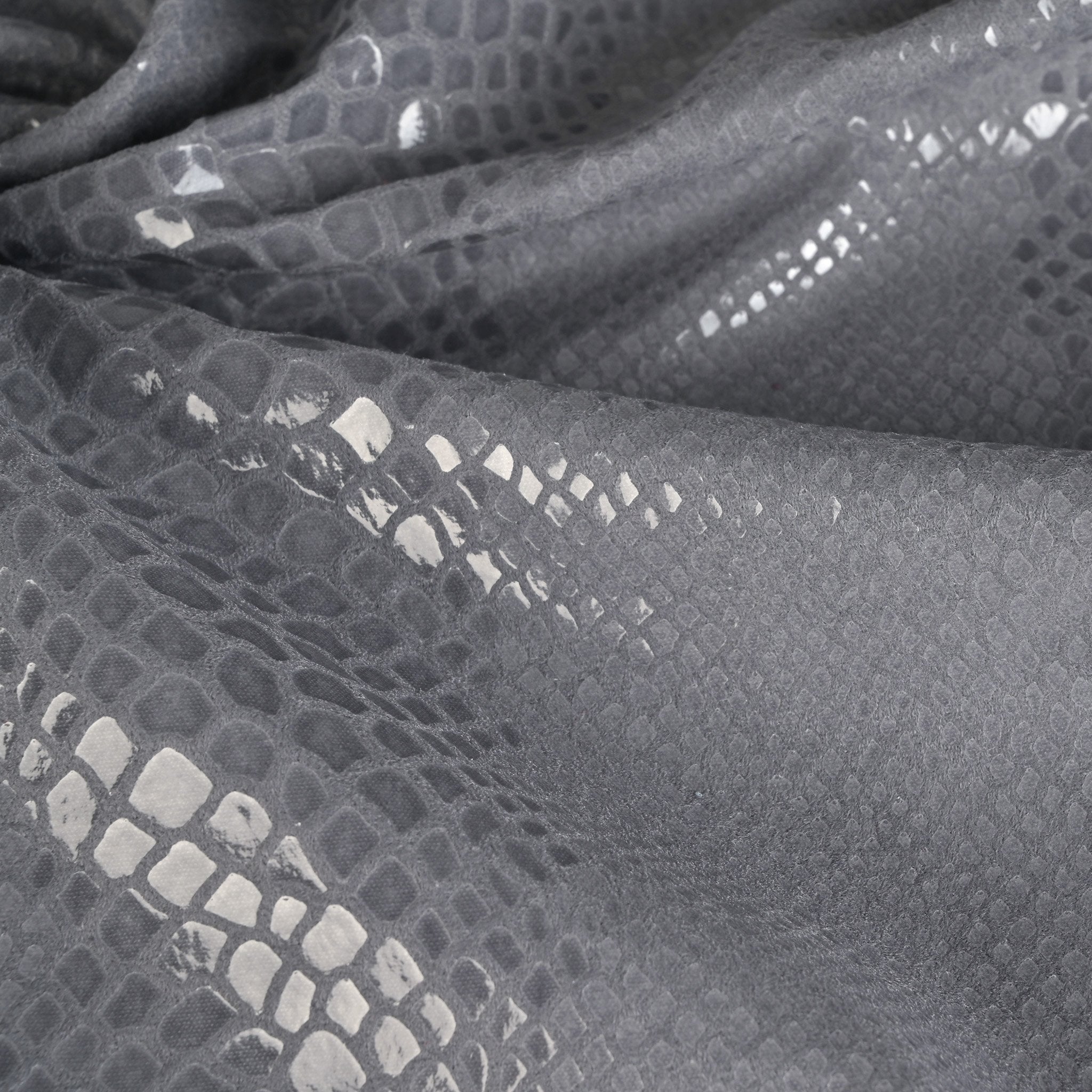 Grey Embossed Snake Fabric 4950