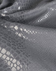 Grey Embossed Snake Fabric 4950