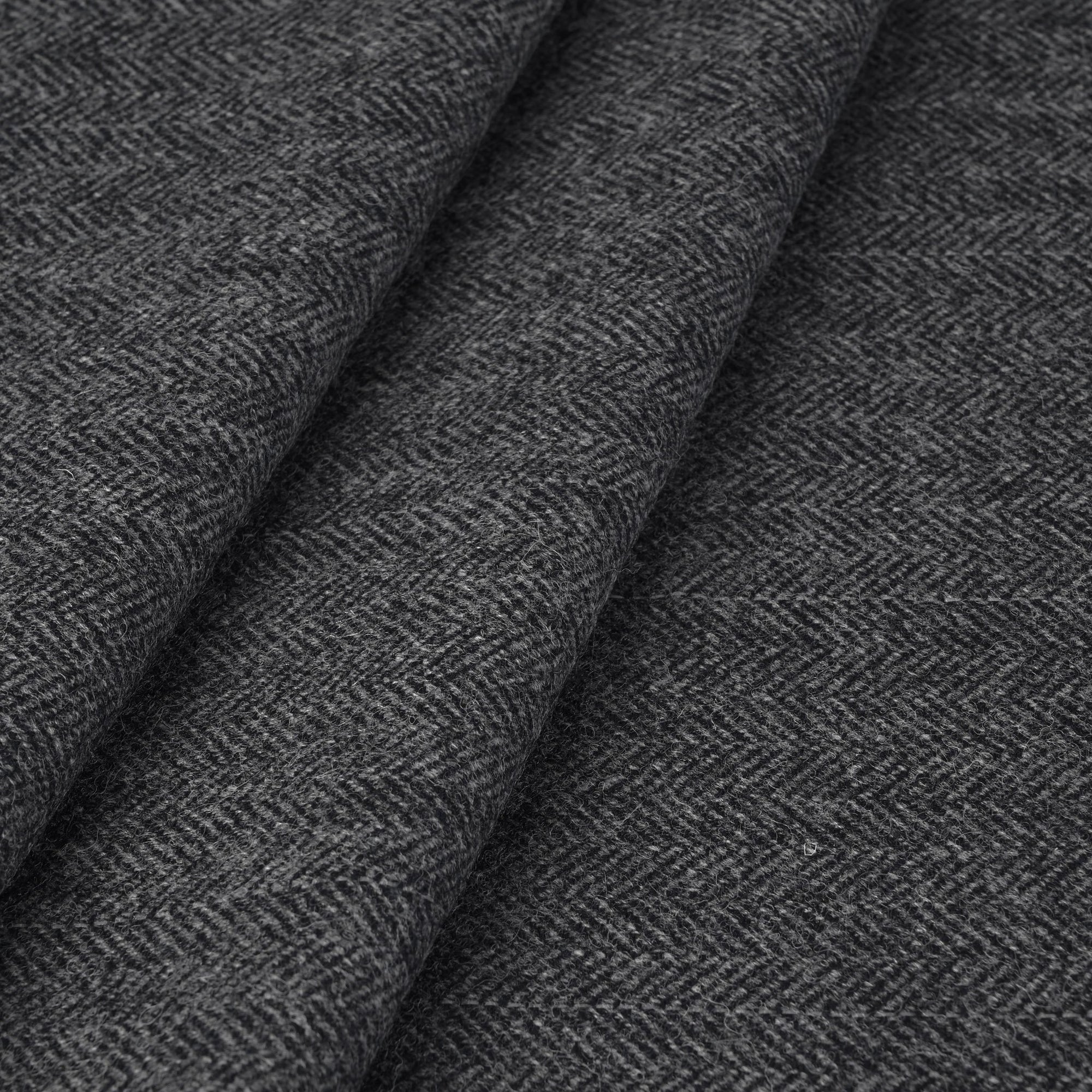 Grey Herringbone Coating Fabric 1883