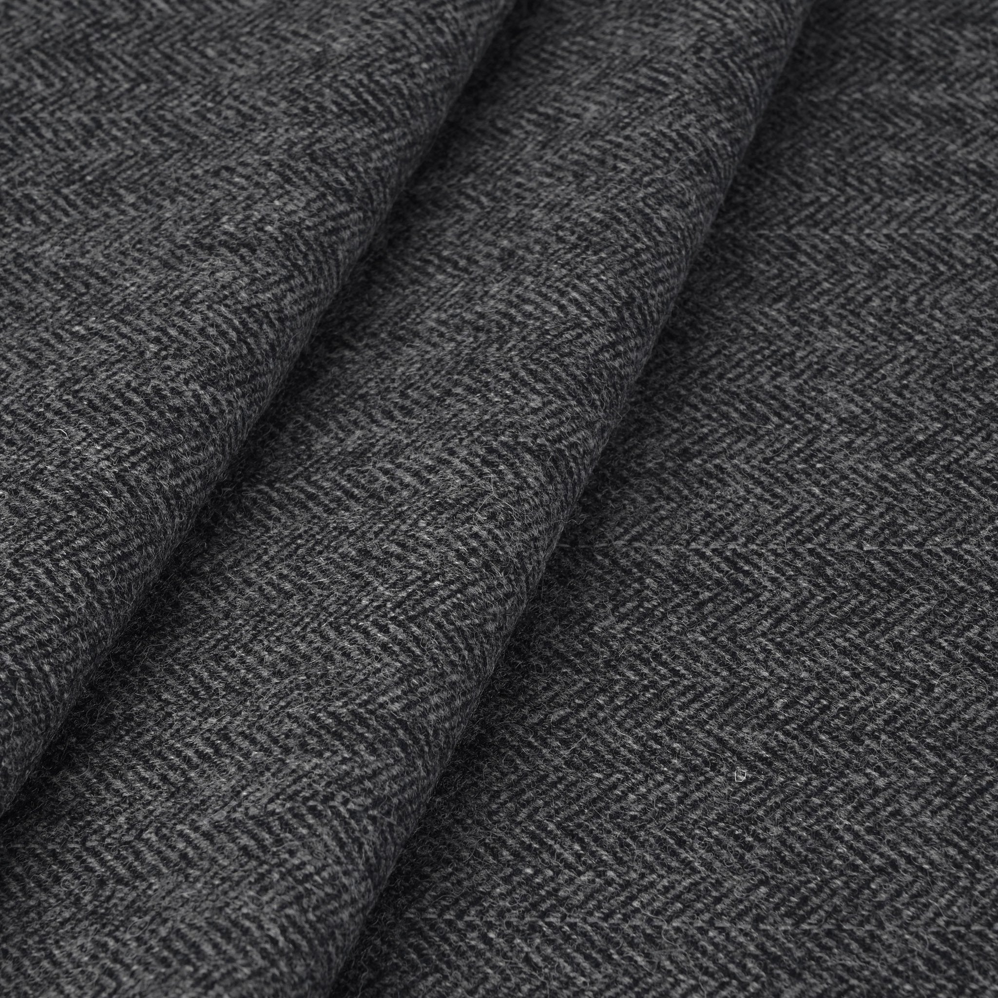 Grey Herringbone Coating Fabric 1883