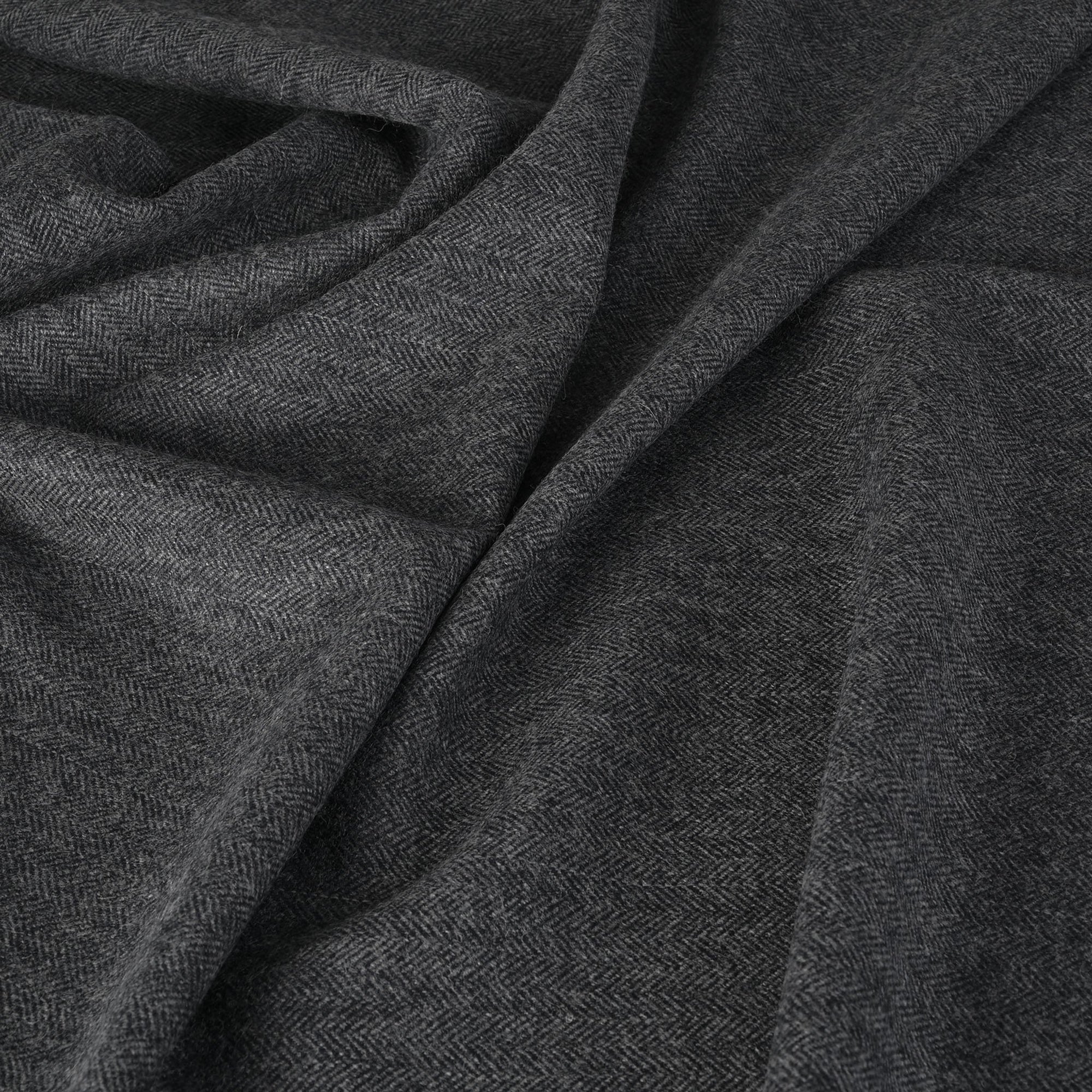 Grey Herringbone Coating Fabric 1883