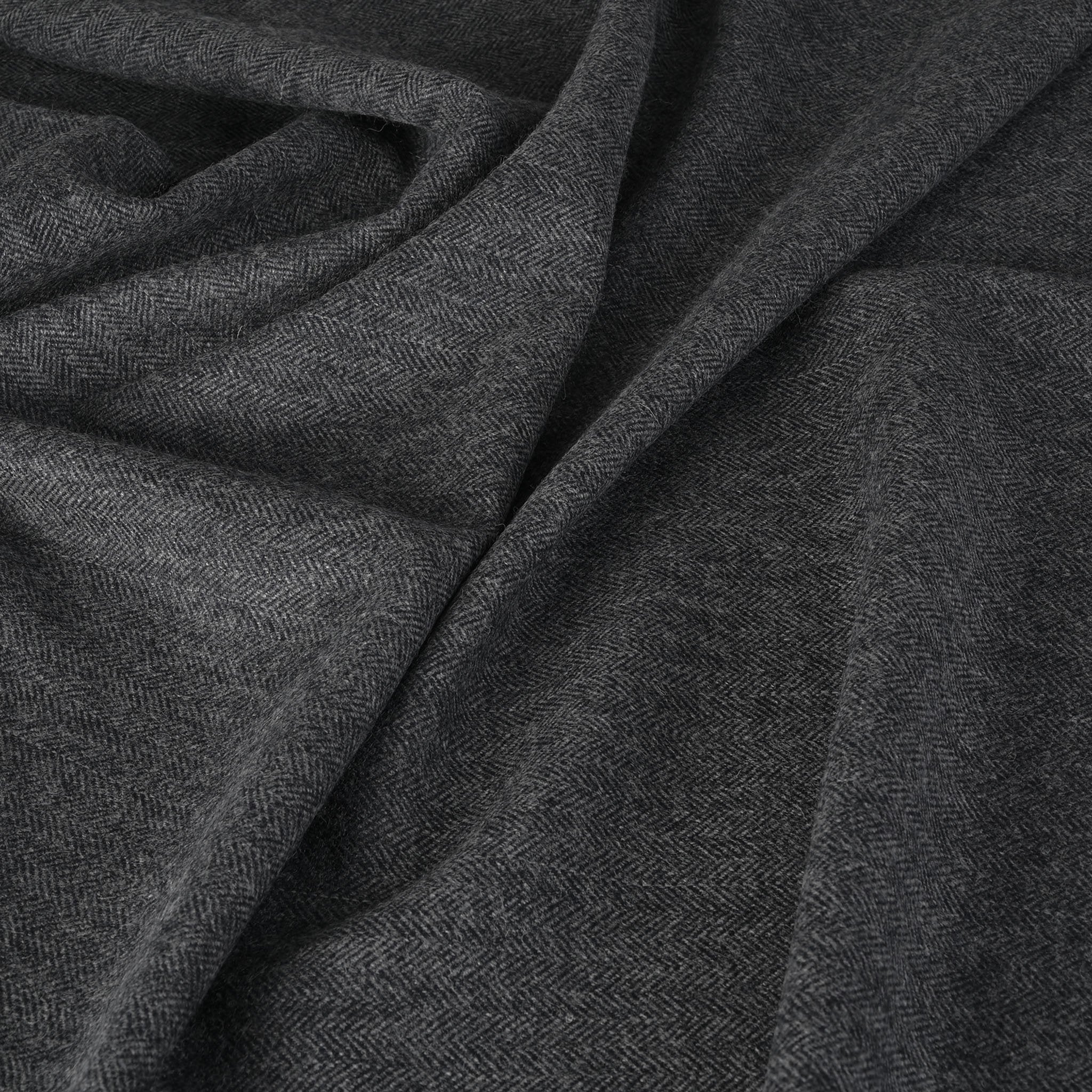 Grey Herringbone Coating Fabric 1883