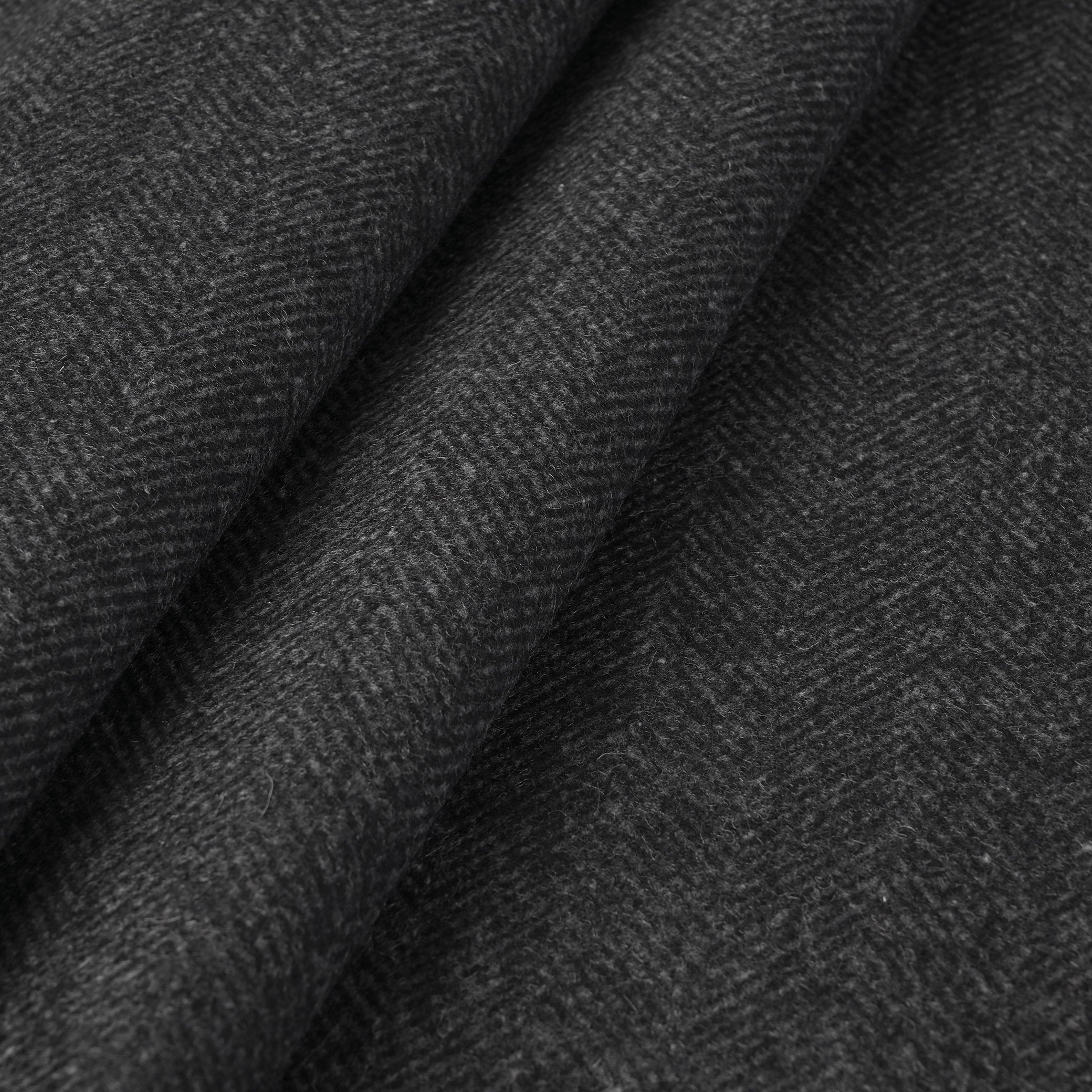 Grey Herringbone Coating Fabric 7975