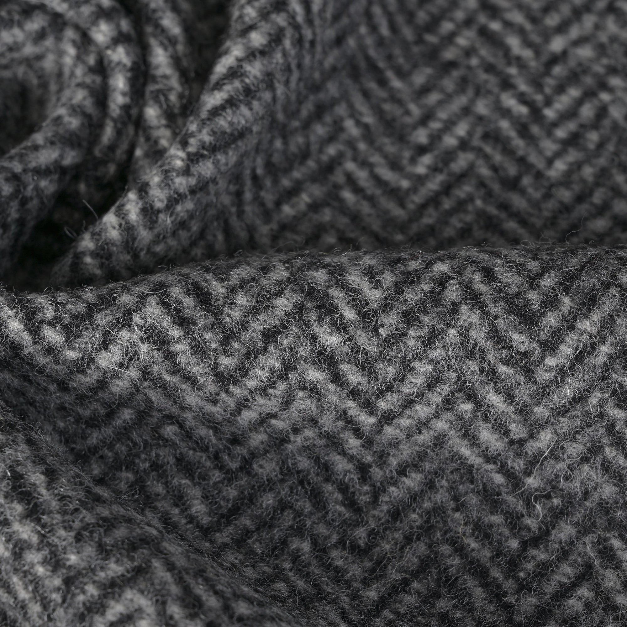 Grey Herringbone Coating Fabric 9823
