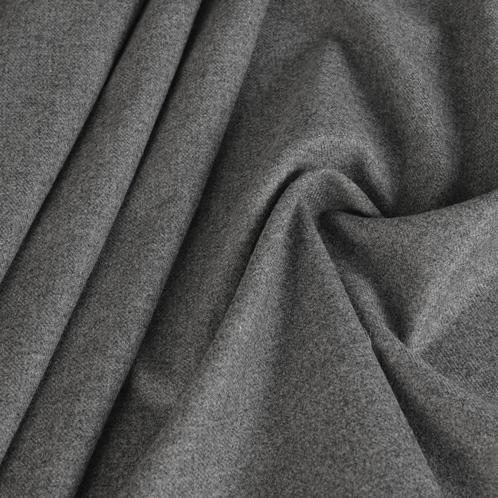 Grey Melange Flannel Twill Fabric 912