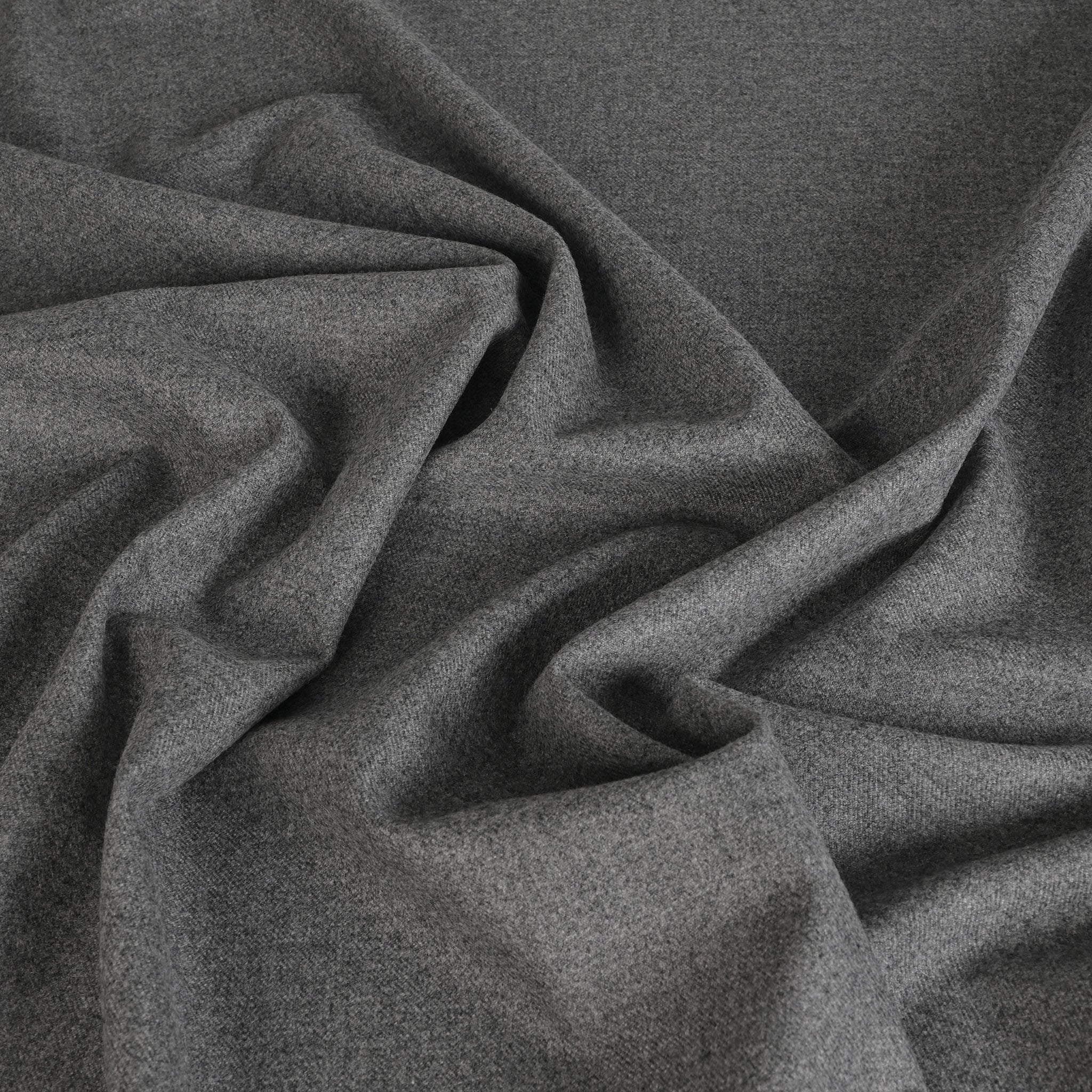 Grey Melange Flannel Twill Fabric 912