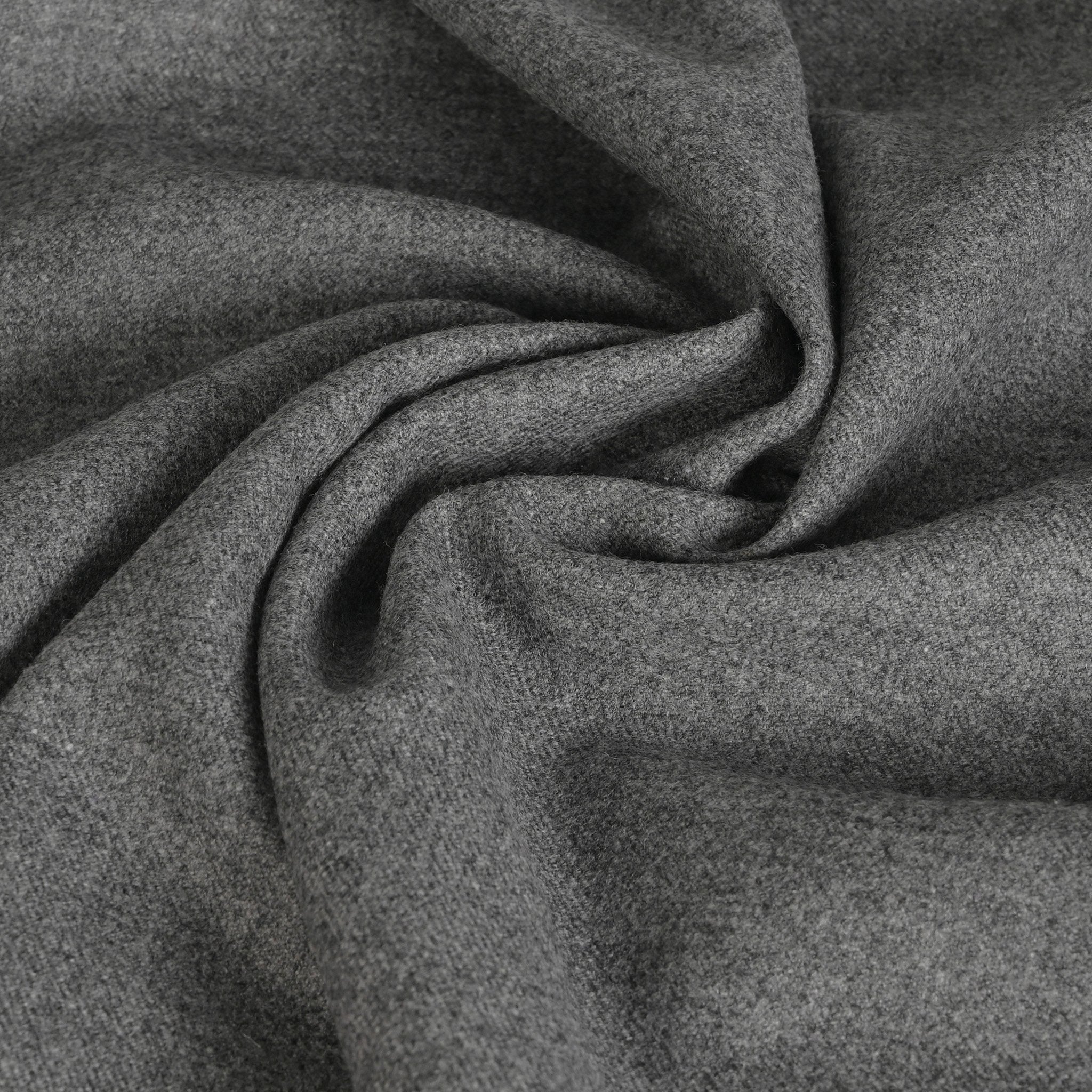 Grey Melange Flannel Twill Fabric 912