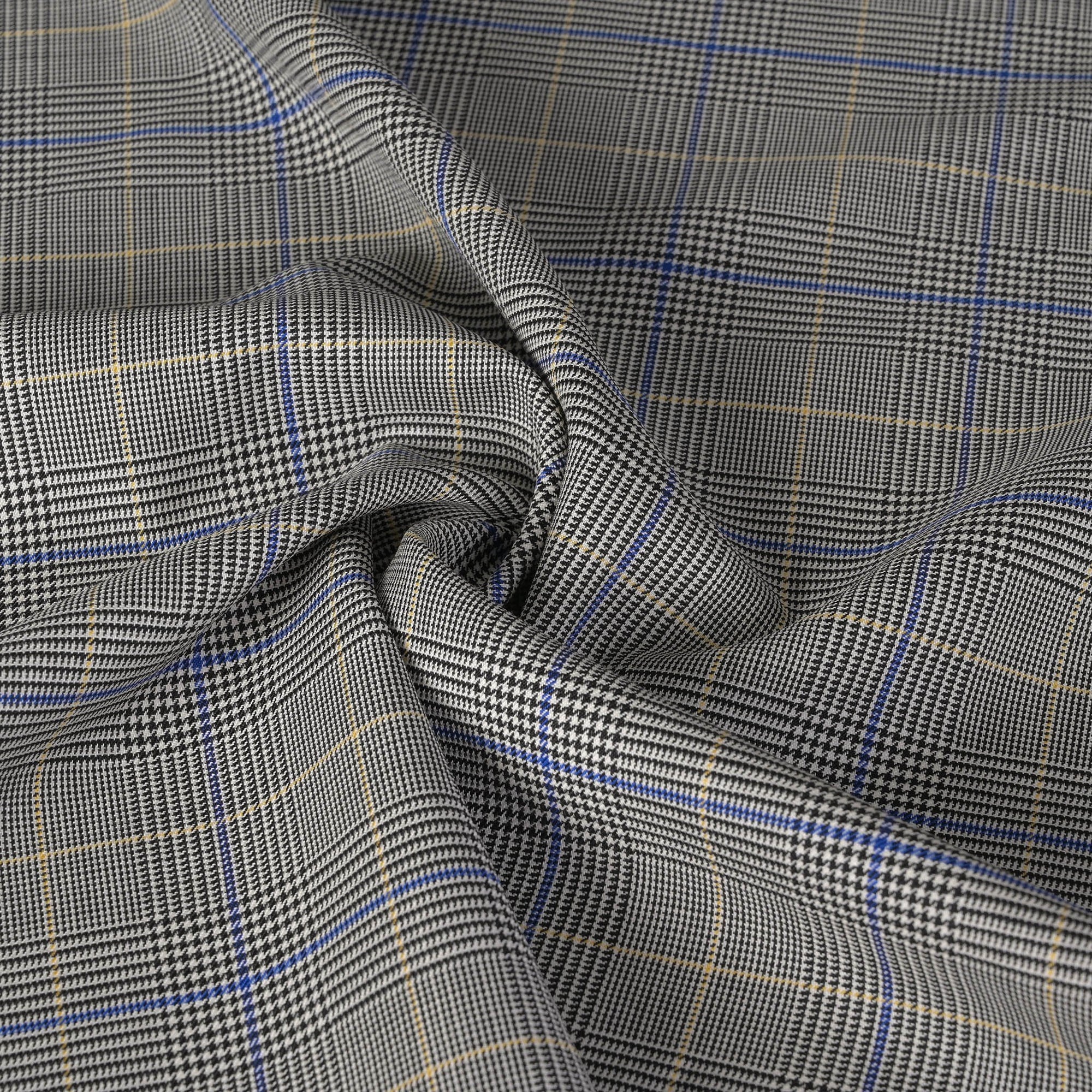 Grey Prince of Wales Suiting Fabric 11111