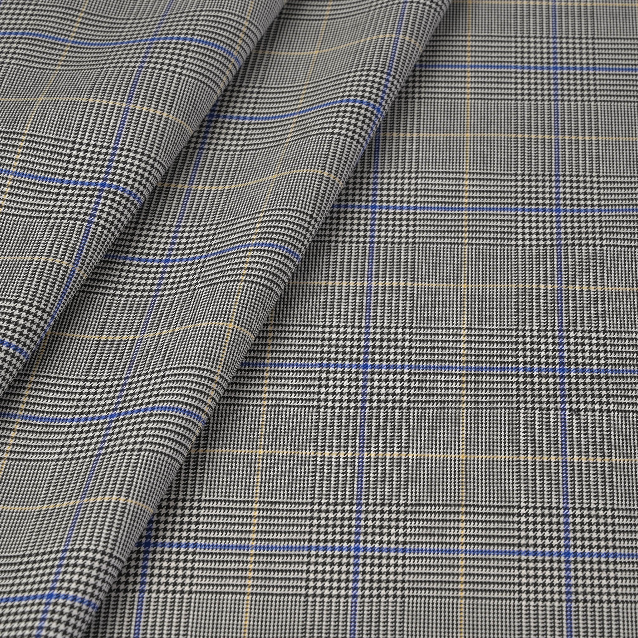 Grey Prince of Wales Suiting Fabric 11111
