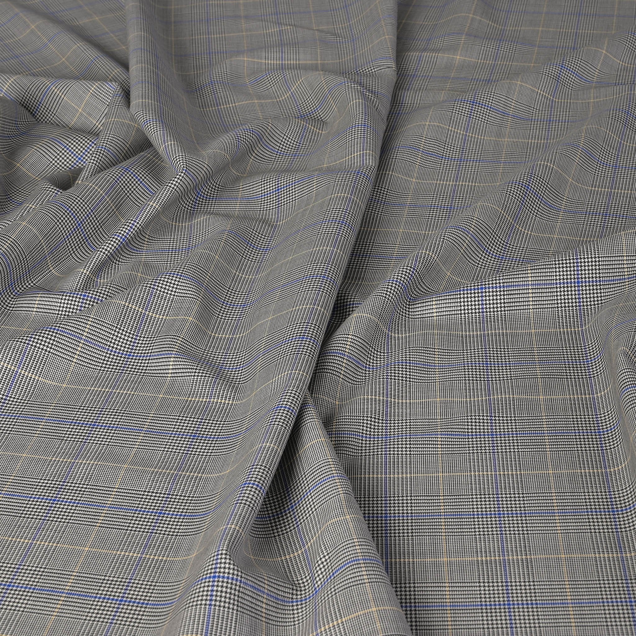 Grey Prince of Wales Suiting Fabric 11111