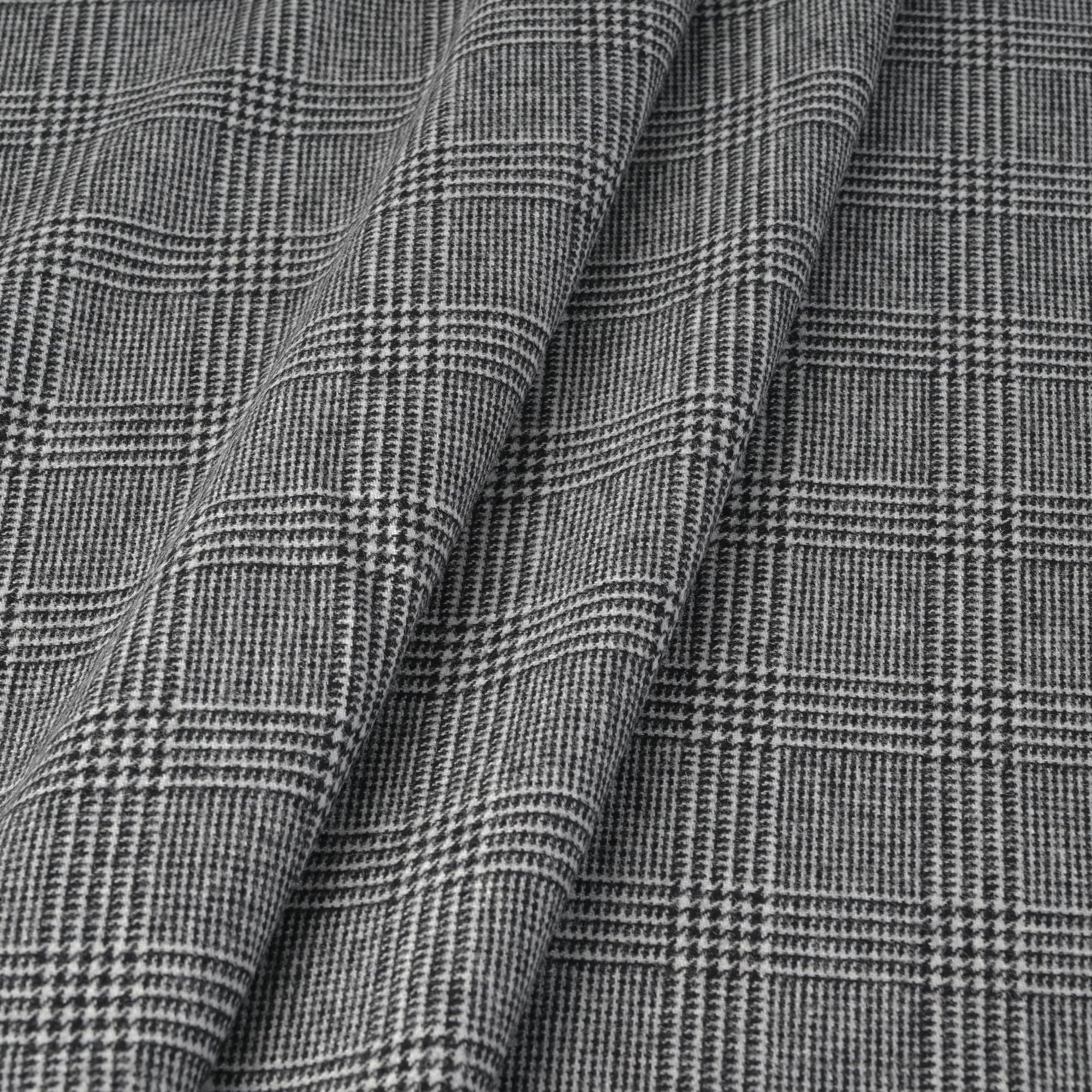 Grey Prince of Wales Suiting Fabric 7978