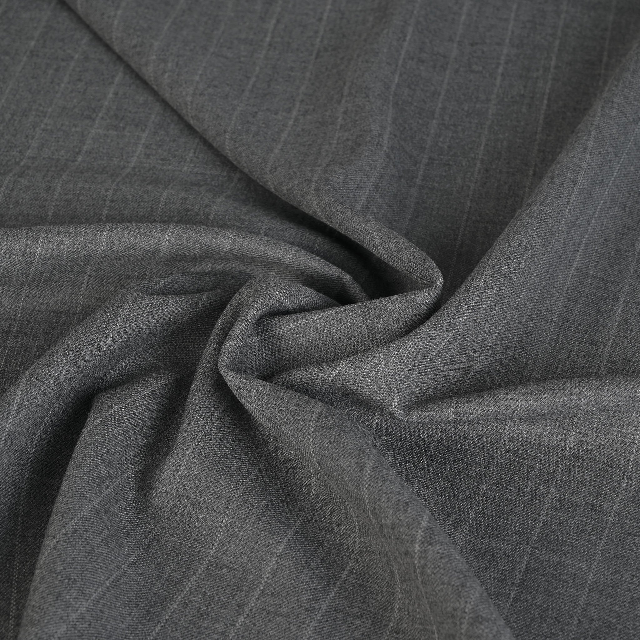 Grey Striped Suiting Fabric 4666