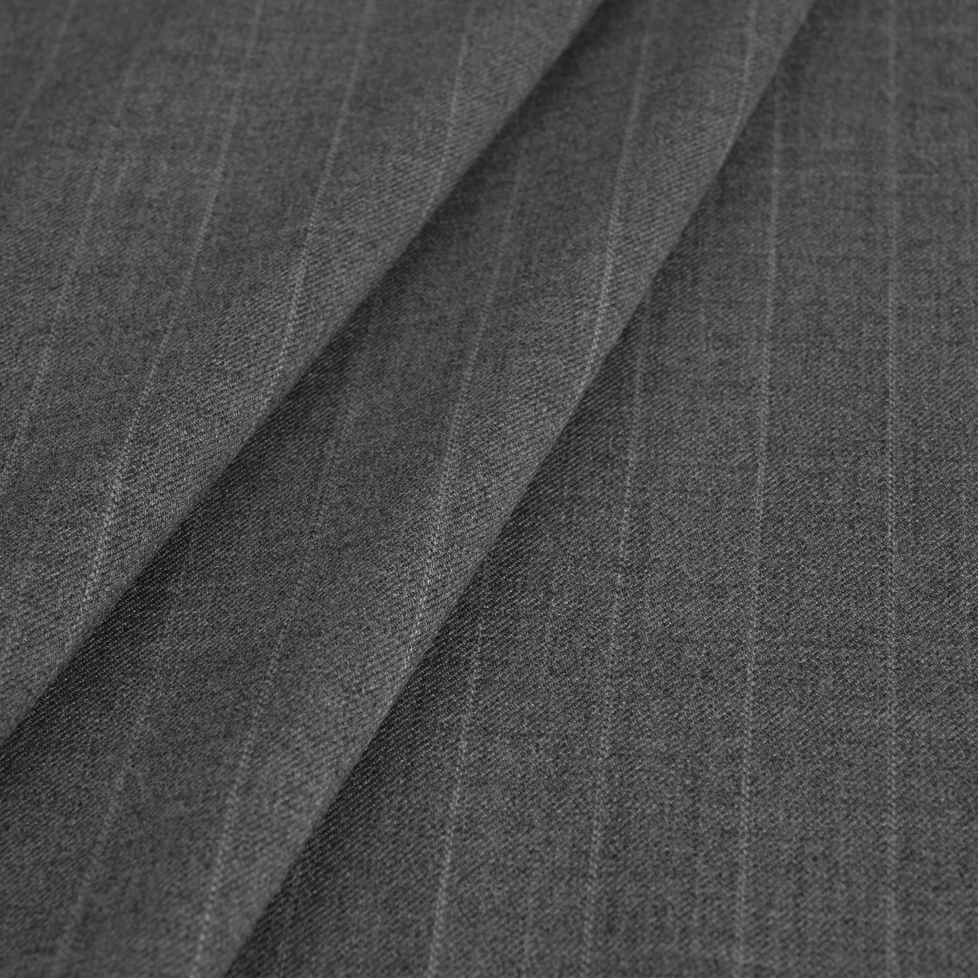 Grey Striped Suiting Fabric 4666