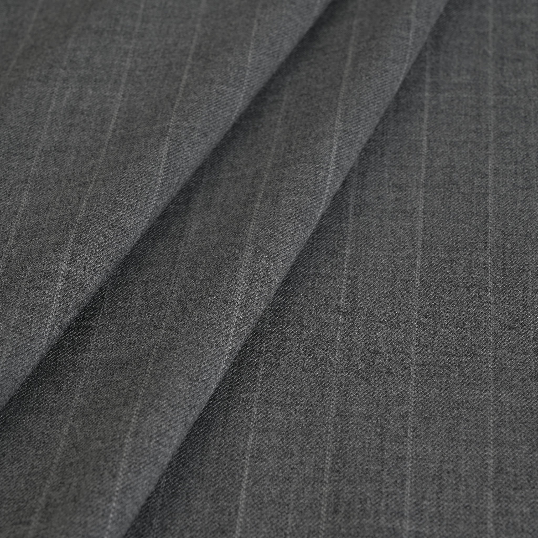 Grey Striped Suiting Fabric 4666