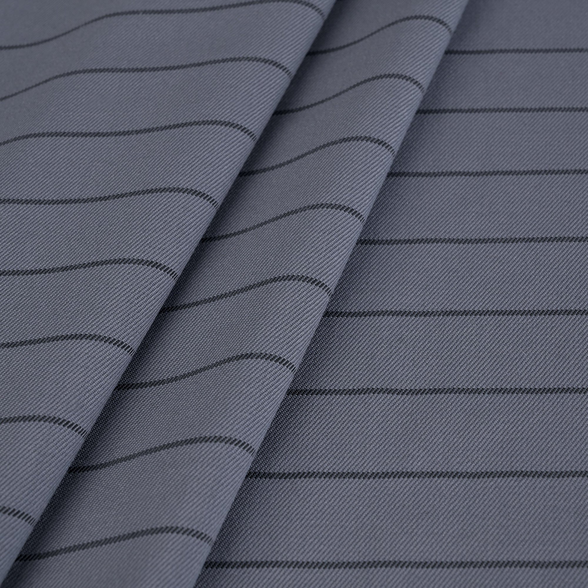 Grey Striped Suiting Fabric 4693