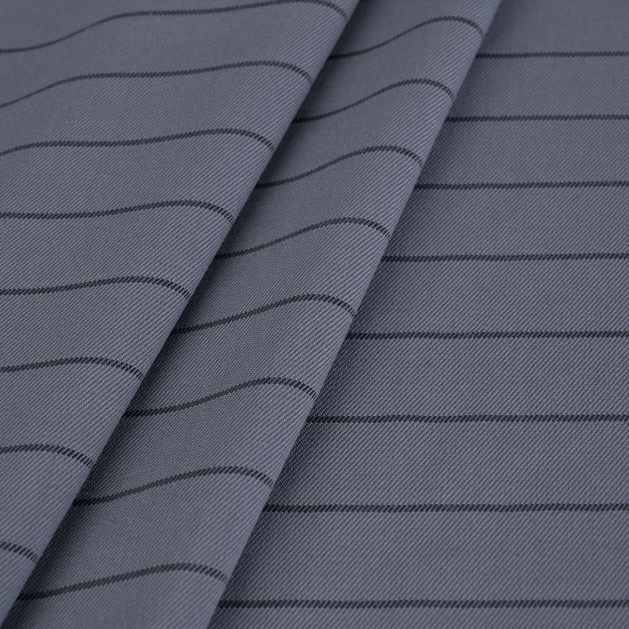 Grey Striped Suiting Fabric 4693